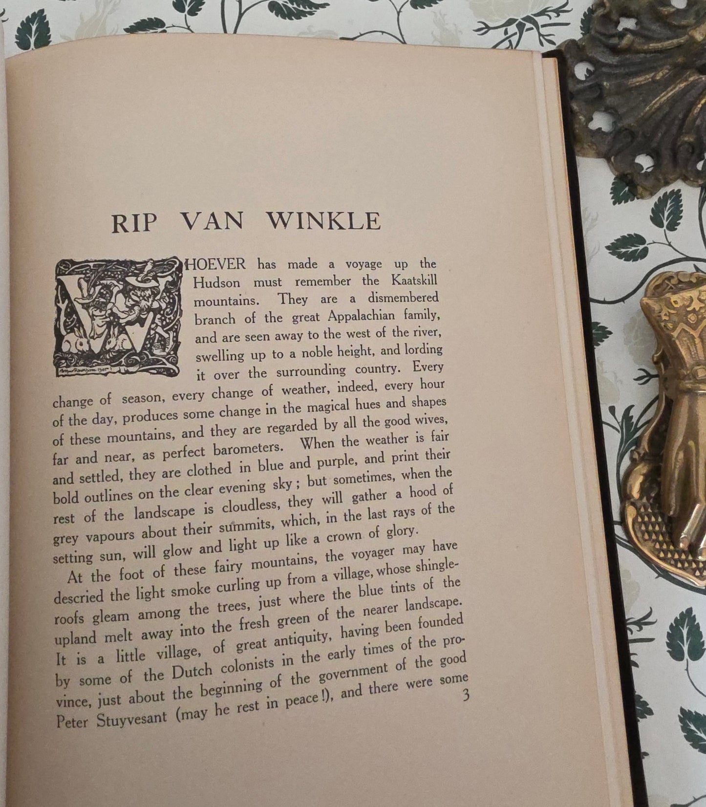 1919 Unique Copy of Rip Van Winkle in a Custom Leather Binding