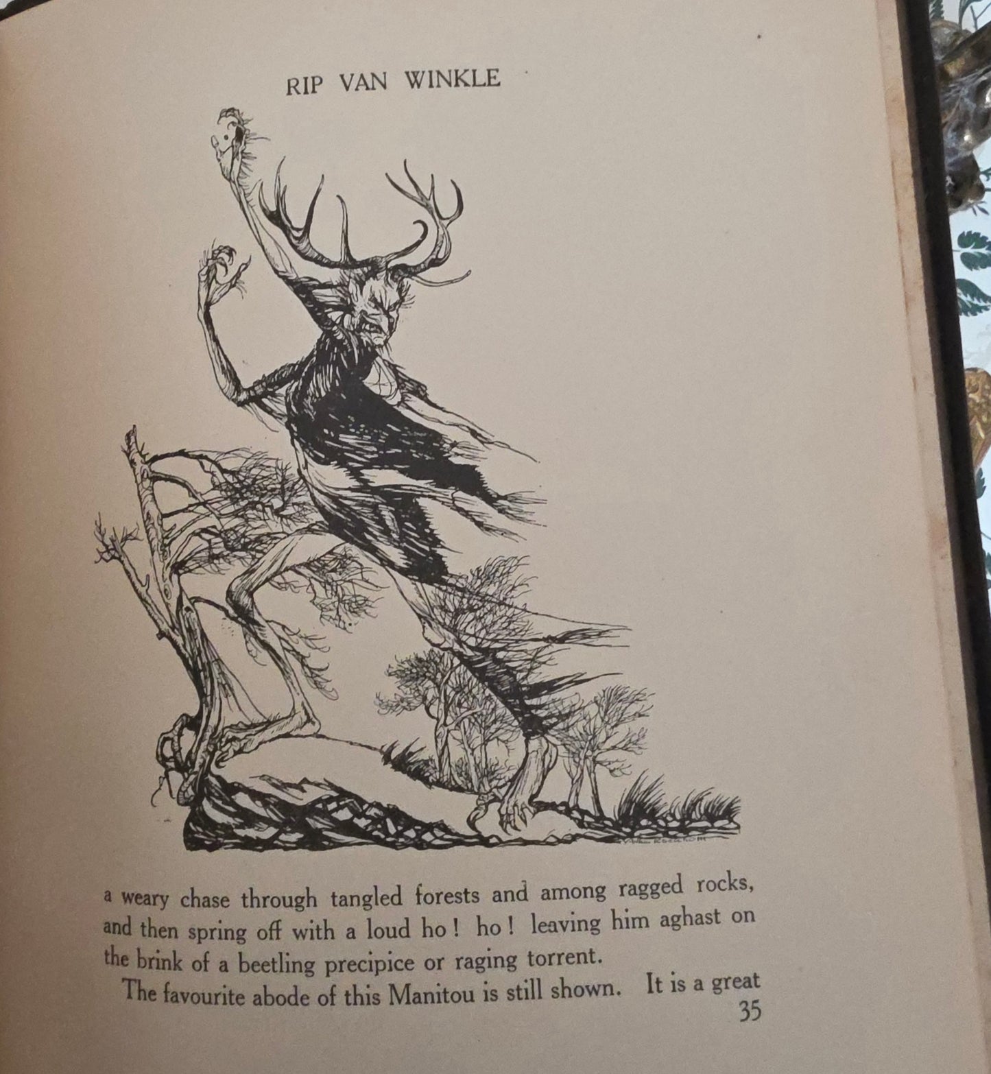 1919 Unique Copy of Rip Van Winkle in a Custom Leather Binding