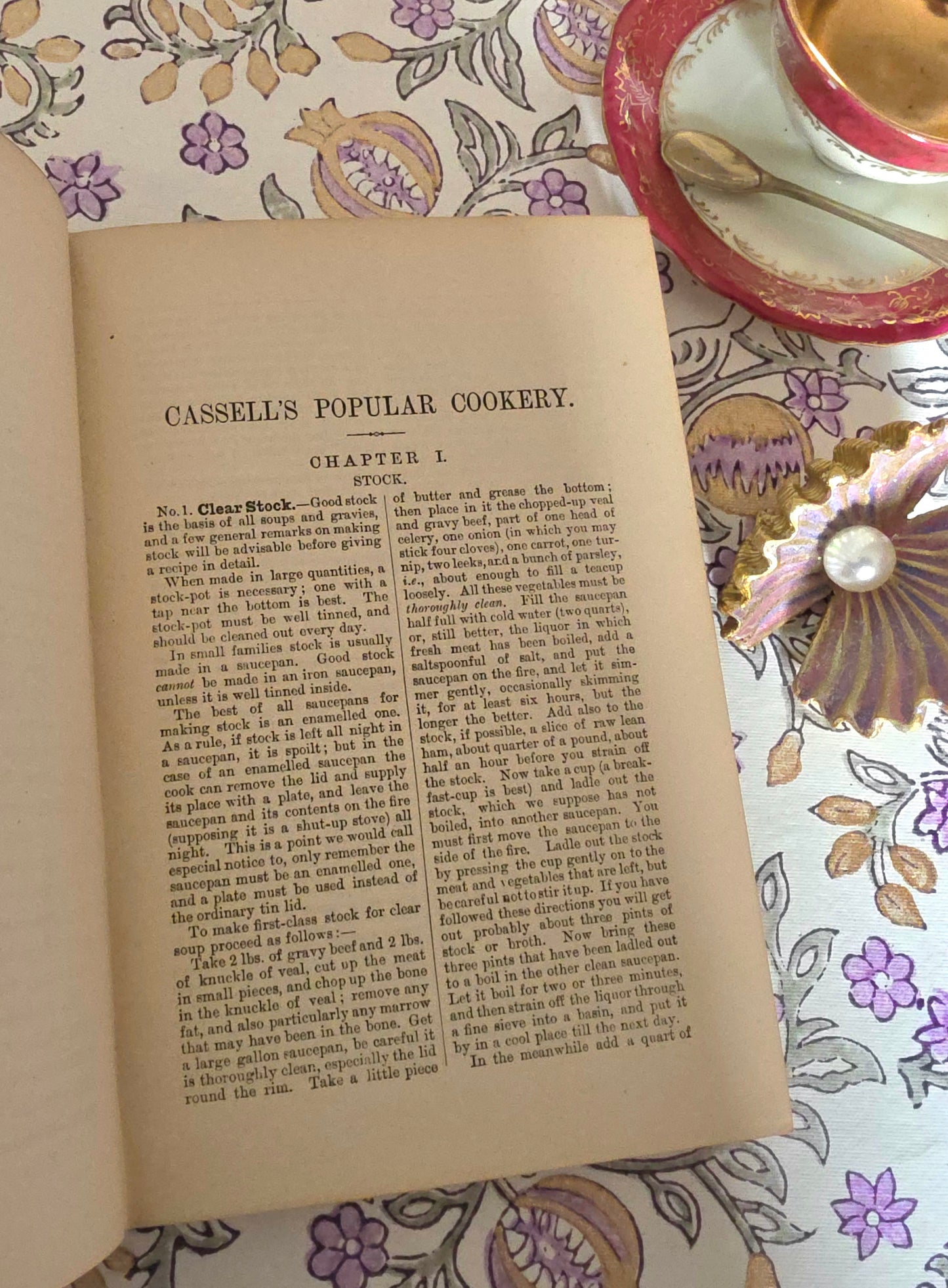 1890 Cassell's Popular Cookery - Colour Plates - Vintage Ads