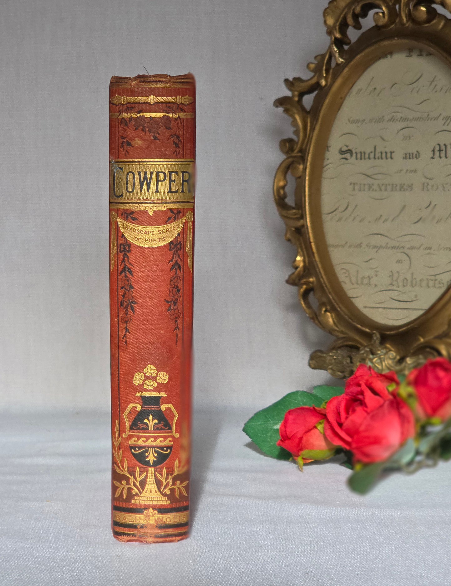 1880s The Poetical Works of William Cowper: Illustrated Antique Book
