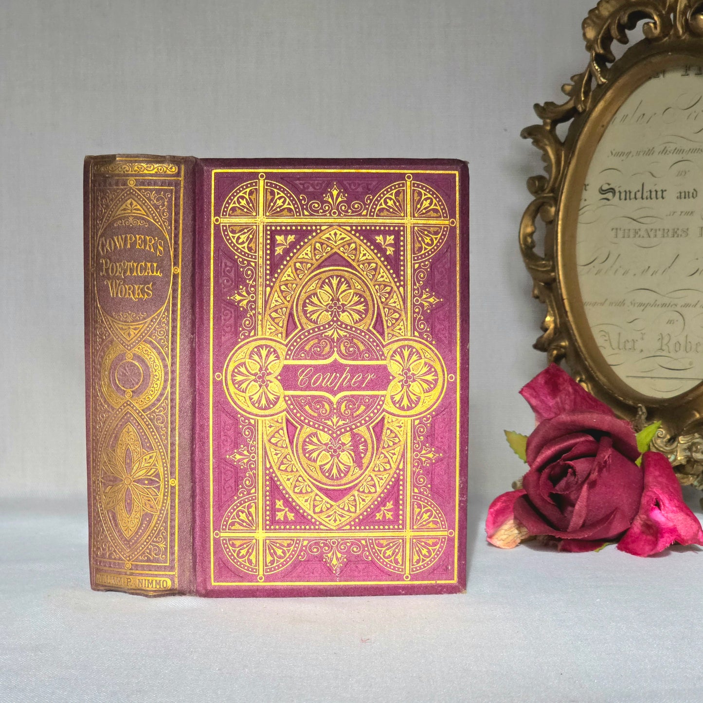 1879 Poems by William Cowper: Illustrated Antique Book