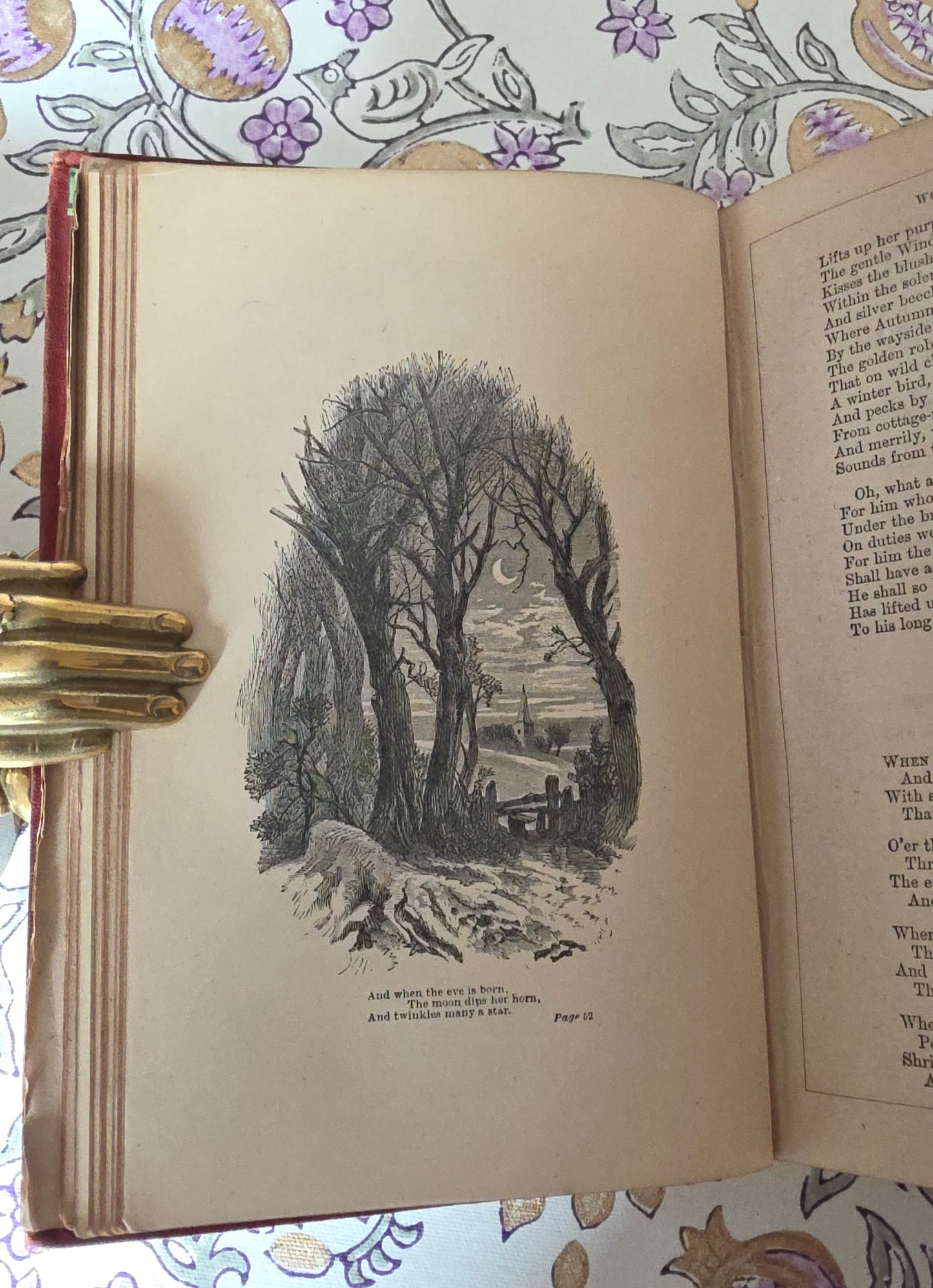 1876 Poems by Longfellow : Illustrated Antique Book