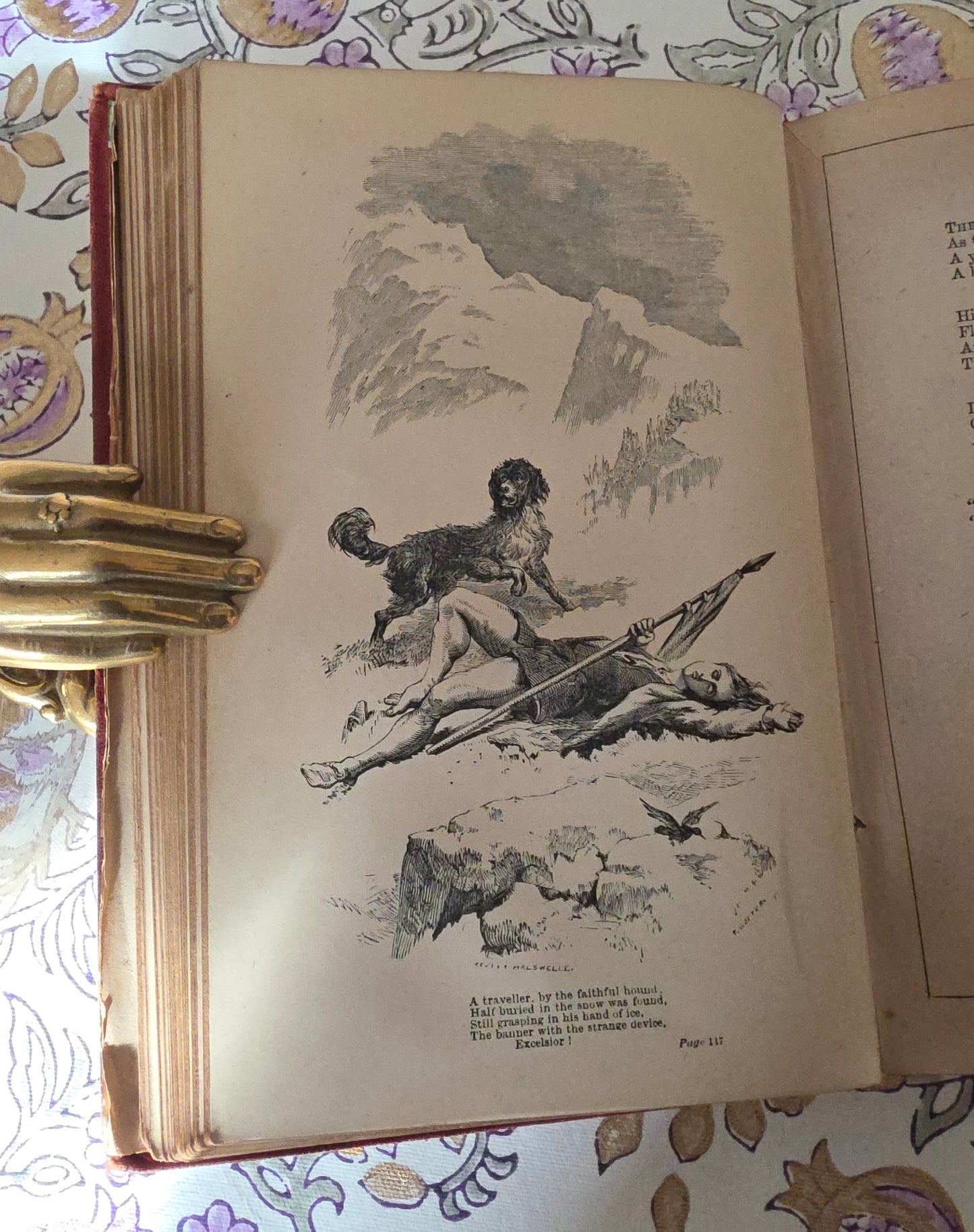 1876 Poems by Longfellow : Illustrated Antique Book