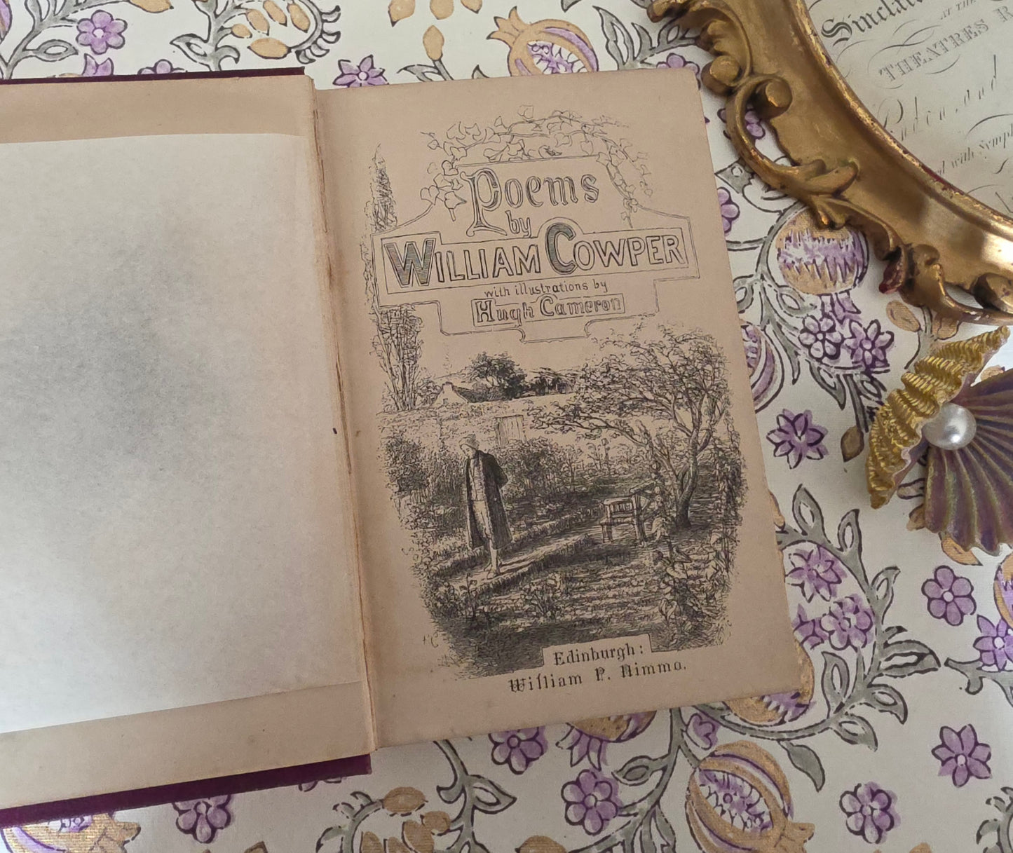 1879 Poems by William Cowper: Illustrated Antique Book