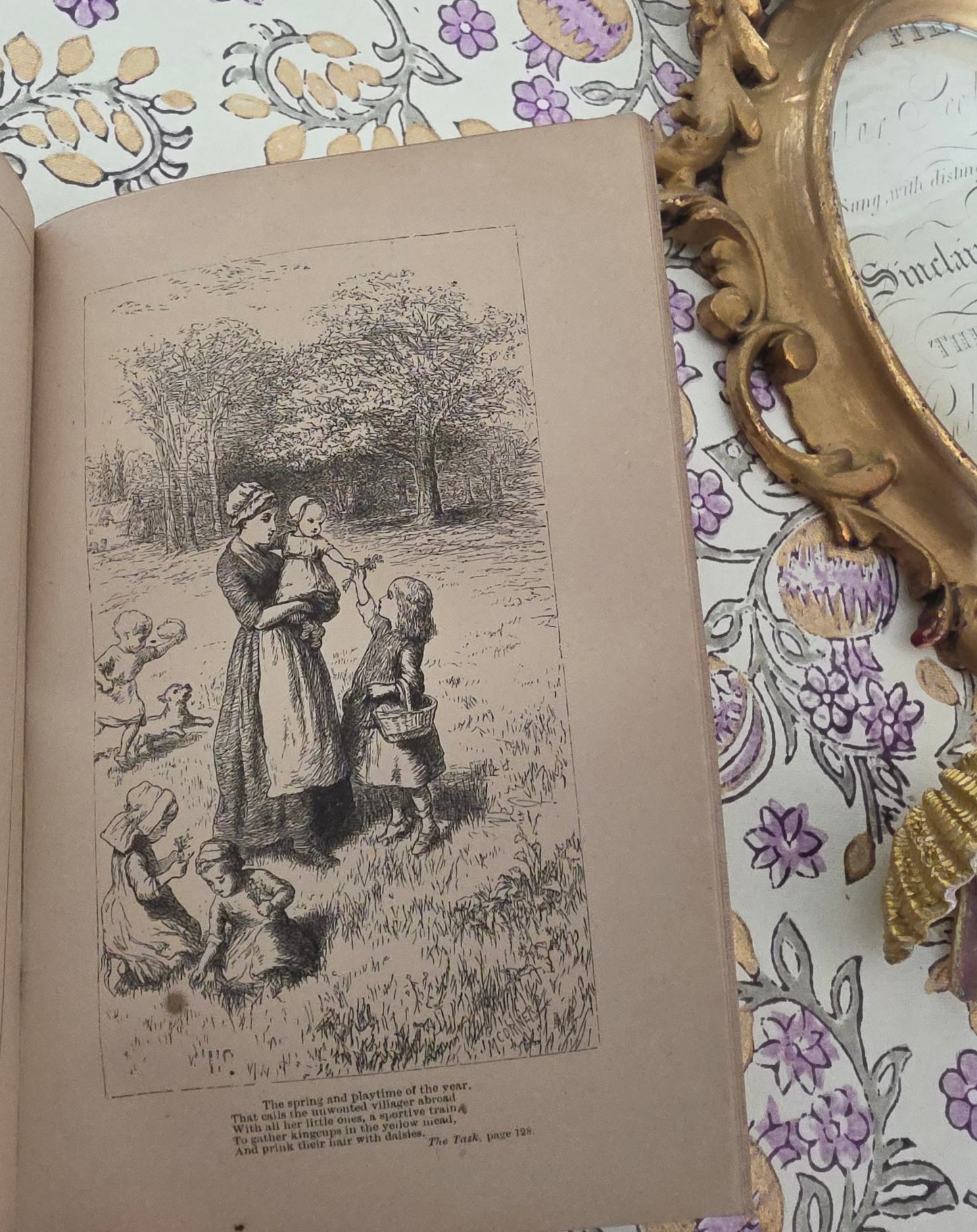 1879 Poems by William Cowper: Illustrated Antique Book