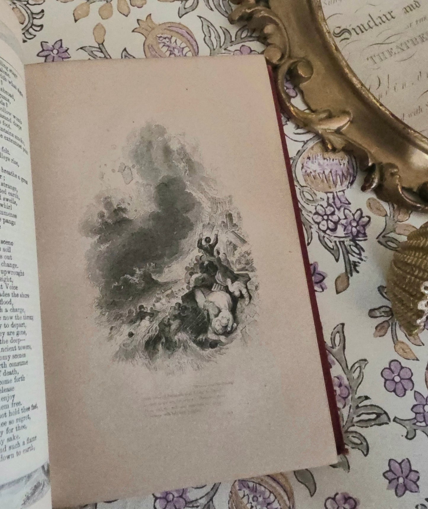 1880s The Poetical Works of William Cowper: Illustrated Antique Book