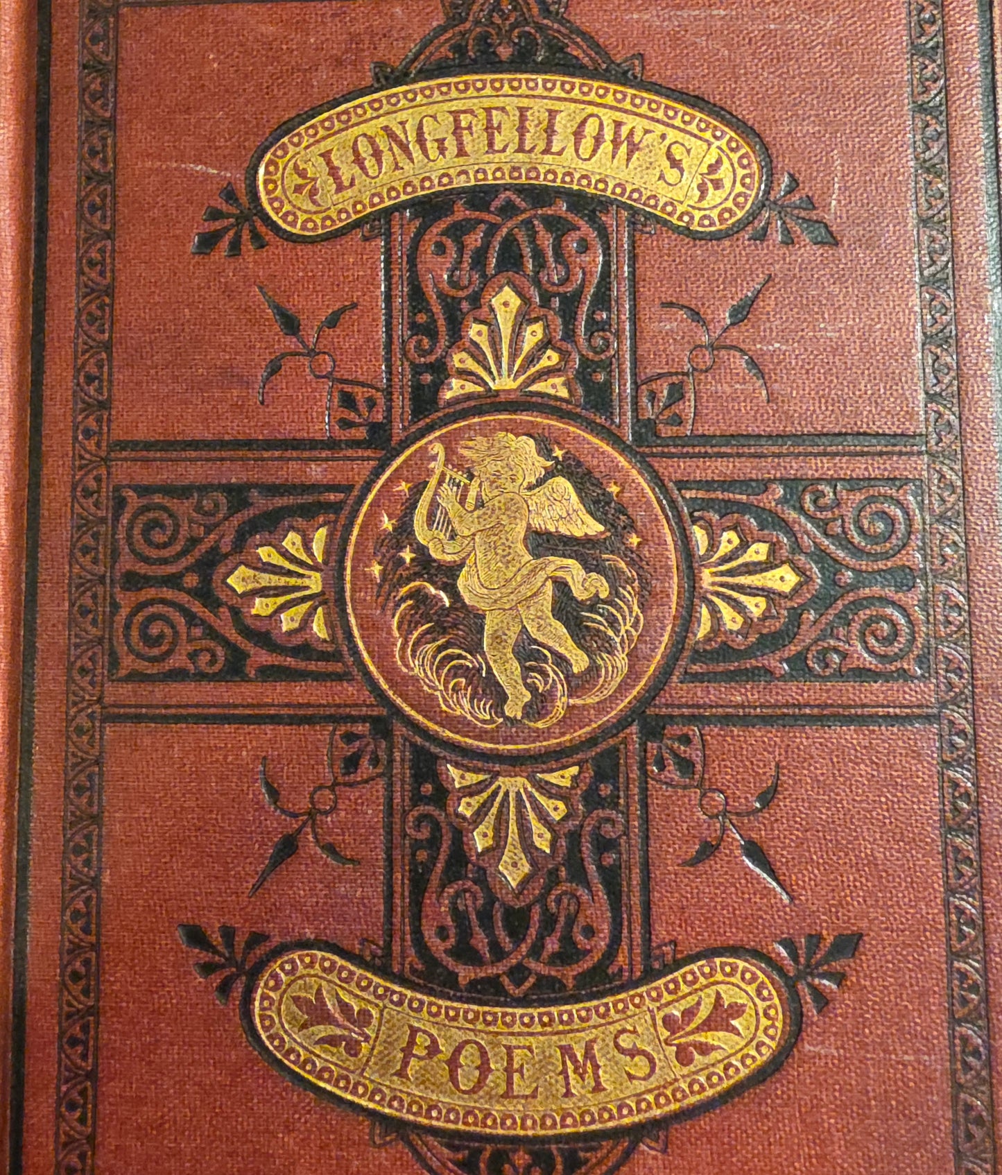 1876 Poems by Longfellow : Illustrated Antique Book