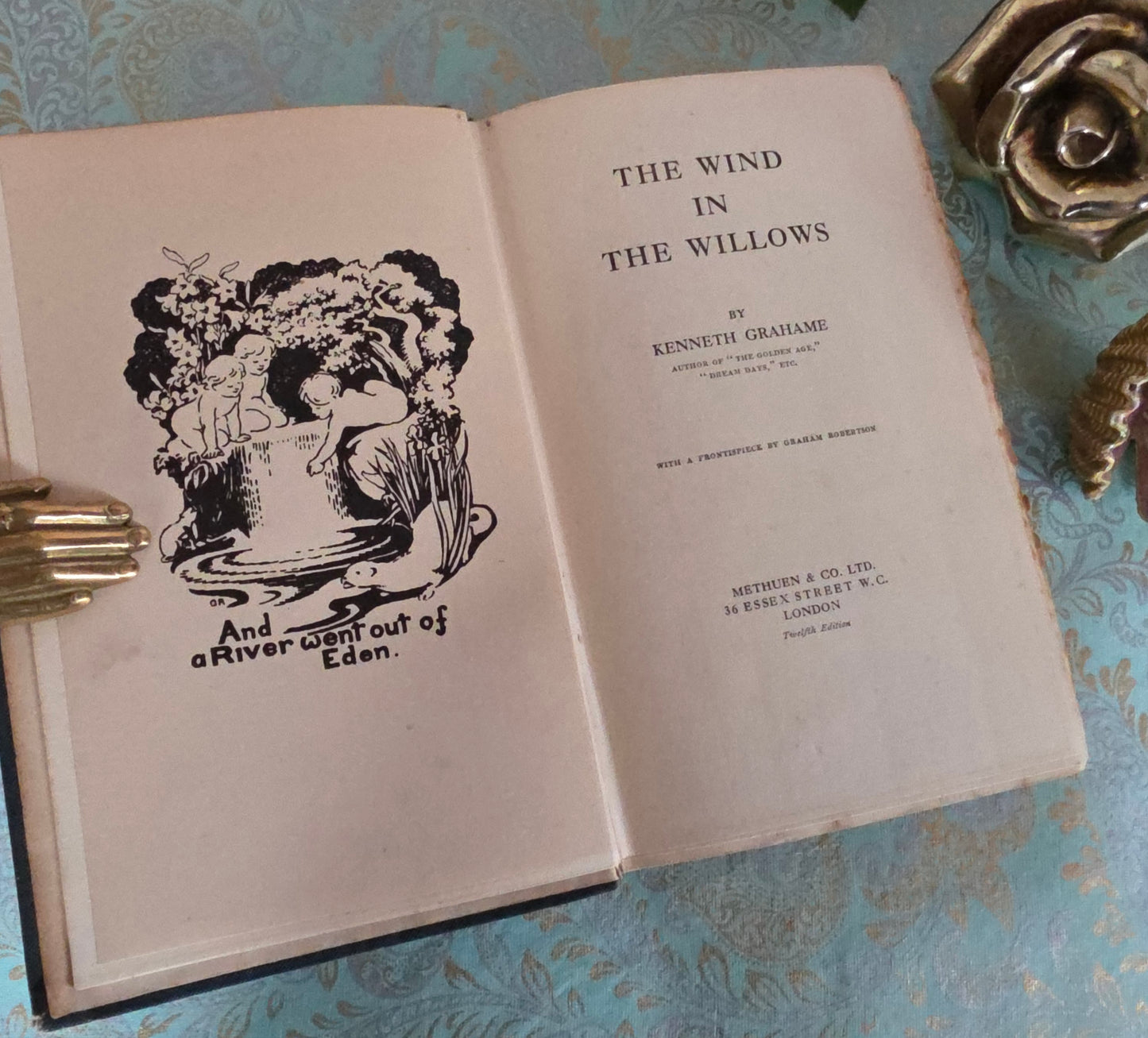 1921 The Wind in the Willows by Kenneth Grahame - Early Antique Hardback