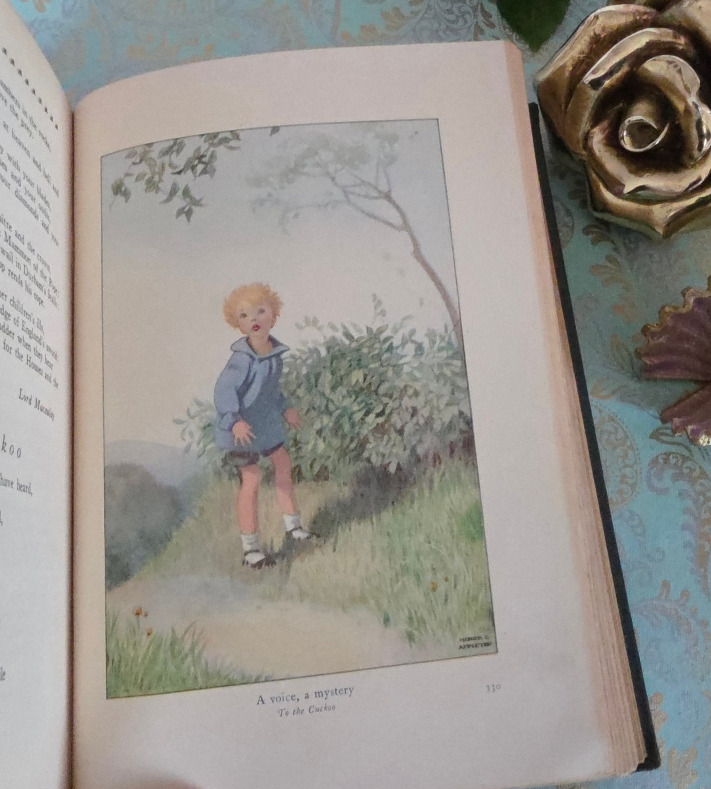 1932 A Treasury of Verse For School and Home - Colour Illustrations