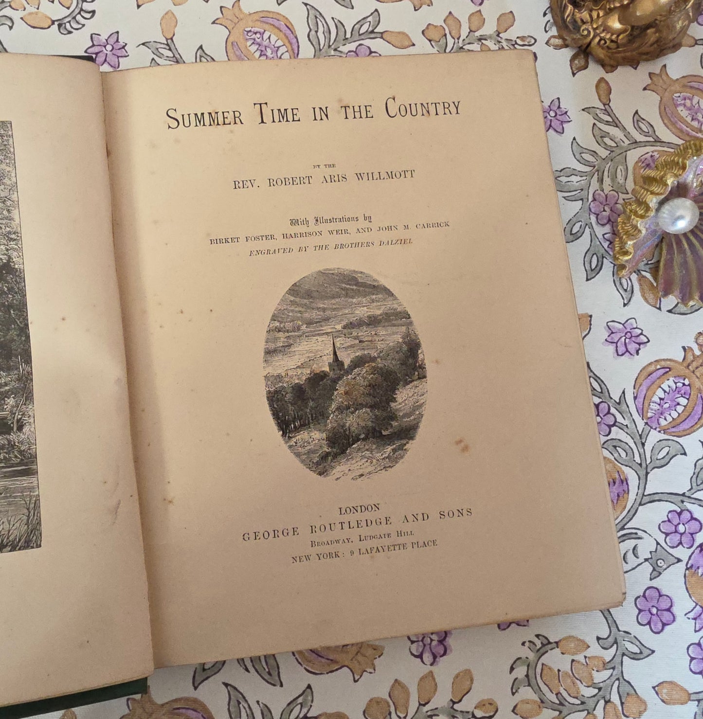 1880 Summer Time in the Country By Rev Willmott - Antique Book - Summer Writing