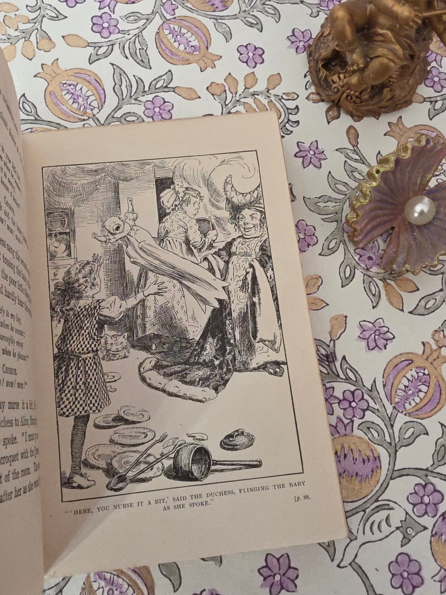 1908 Alice's Adventures in Wonderland by Lewis Carroll - Illustrated, Antique Book