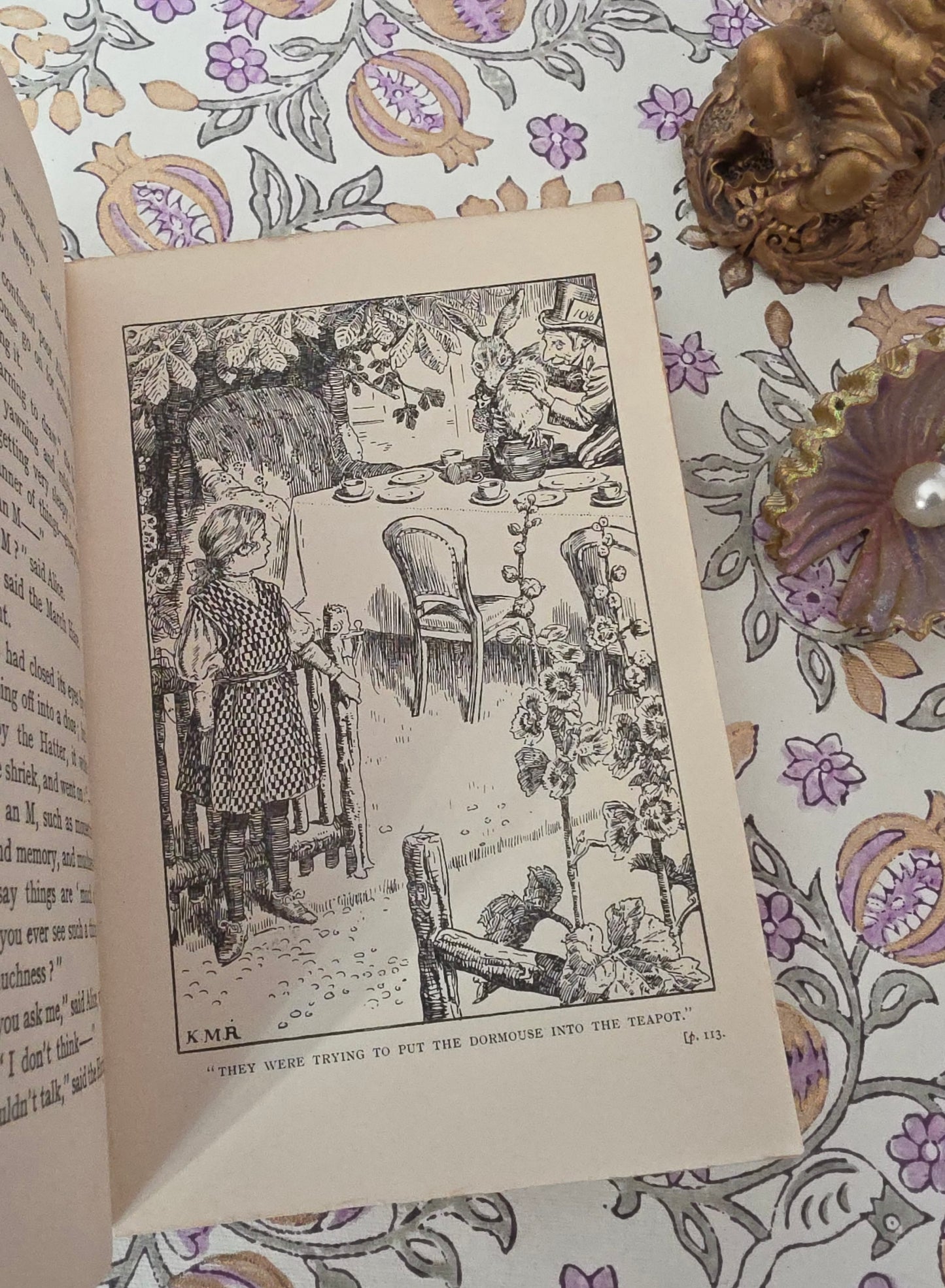 1908 Alice's Adventures in Wonderland by Lewis Carroll - Illustrated, Antique Book