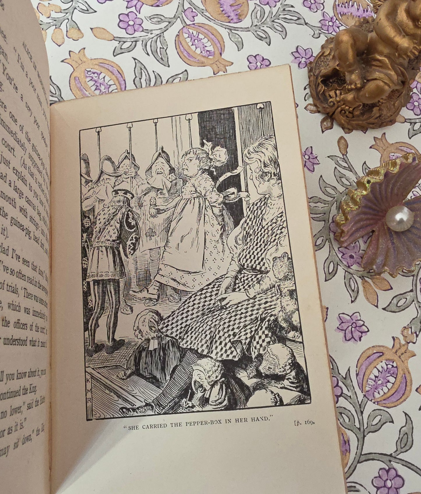 1908 Alice's Adventures in Wonderland by Lewis Carroll - Illustrated, Antique Book