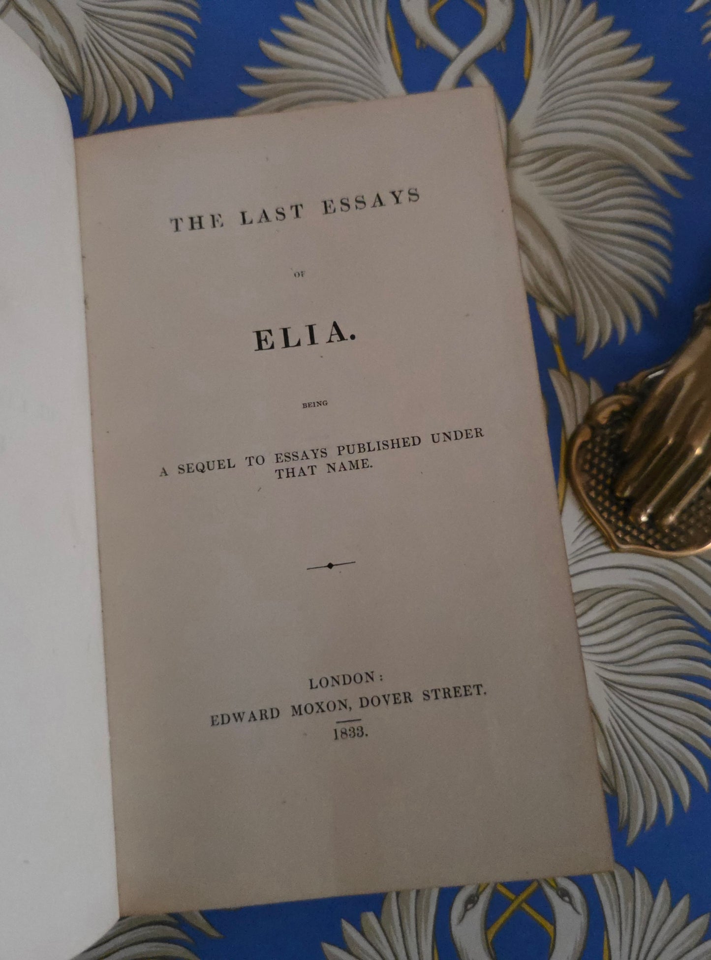 1833 Hidden Vanishing Fore-Edge Painting - Last Essays of Elia