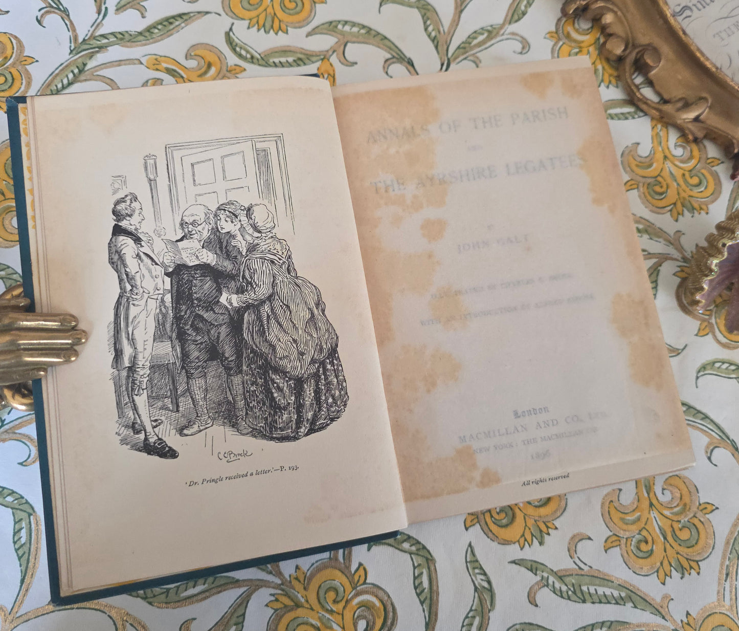 1896 Two Novels by John Galt - Brock Illustrations and Turbayne Covers