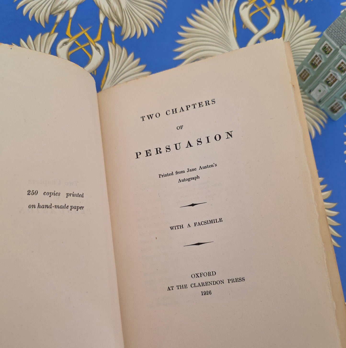 1926 Jane Austen Persuasion Two Original Chapters -One of Only 250 Copies