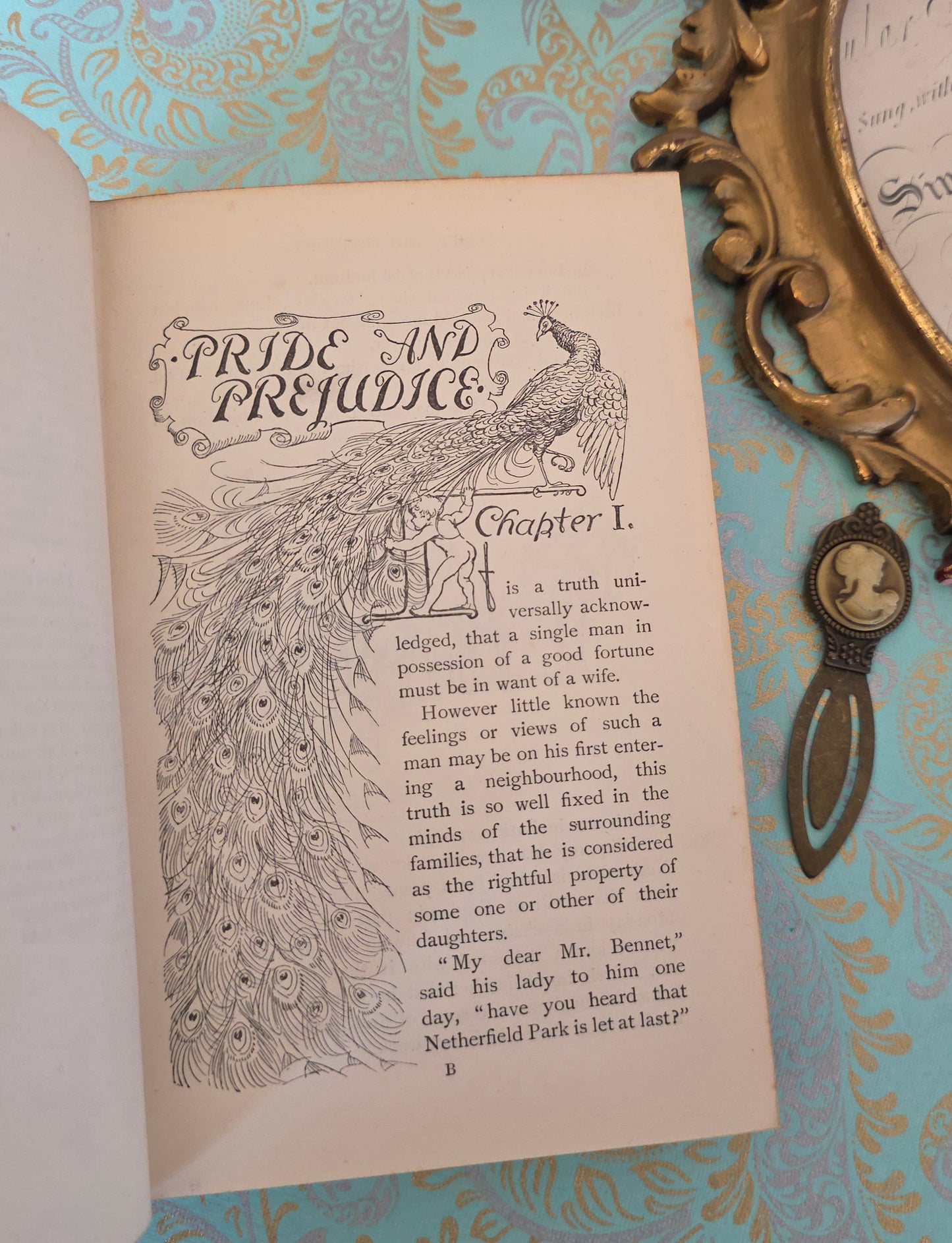 1906 Pride & Prejudice by Jane Austen / Peacock Ed / George Allen, London / Very Good Condition / Illustrated by Hugh Thomson