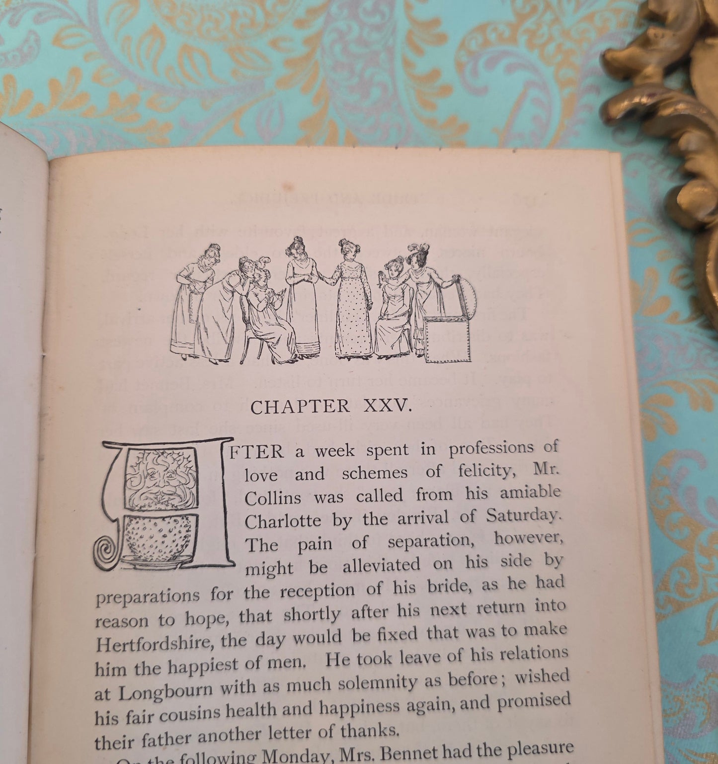 1906 Pride & Prejudice by Jane Austen / Peacock Ed / George Allen, London / Very Good Condition / Illustrated by Hugh Thomson