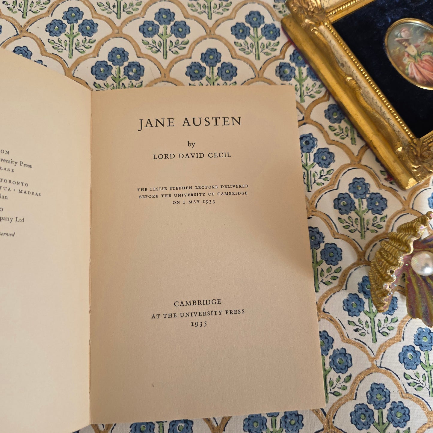 1935 Jane Austen by Lord David Cecil - Vintage Book