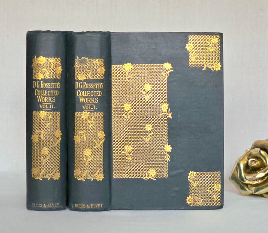 1890 Collected Works of Dante Gabriel Rossetti - In Two Volumes - 1st Edition