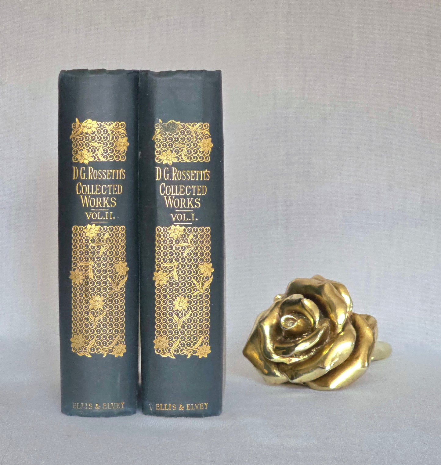 1890 Collected Works of Dante Gabriel Rossetti - In Two Volumes - 1st Edition