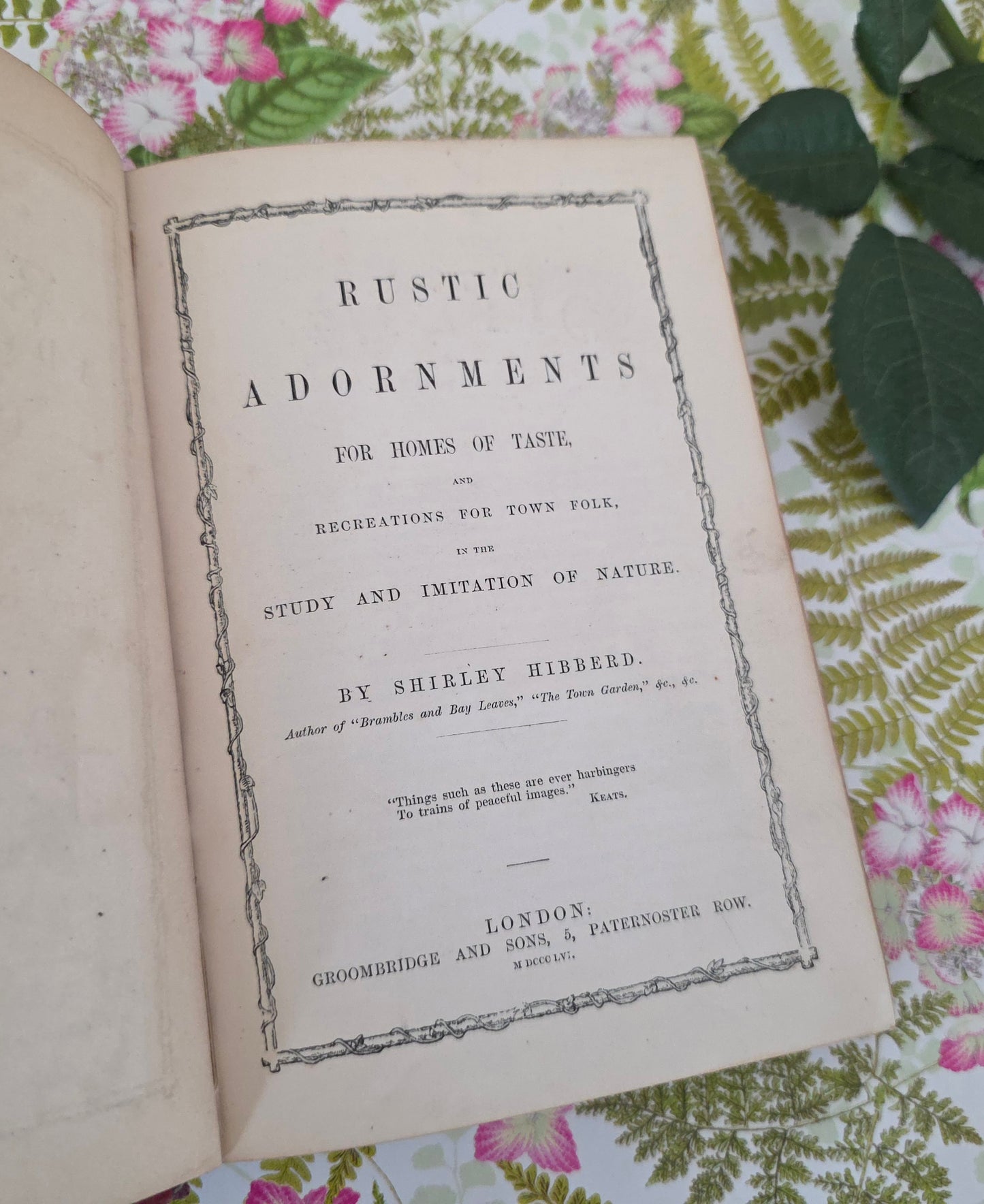 1856 Rustic Adornments by Shirley Hibberd - Richly Illustrated Antique Book