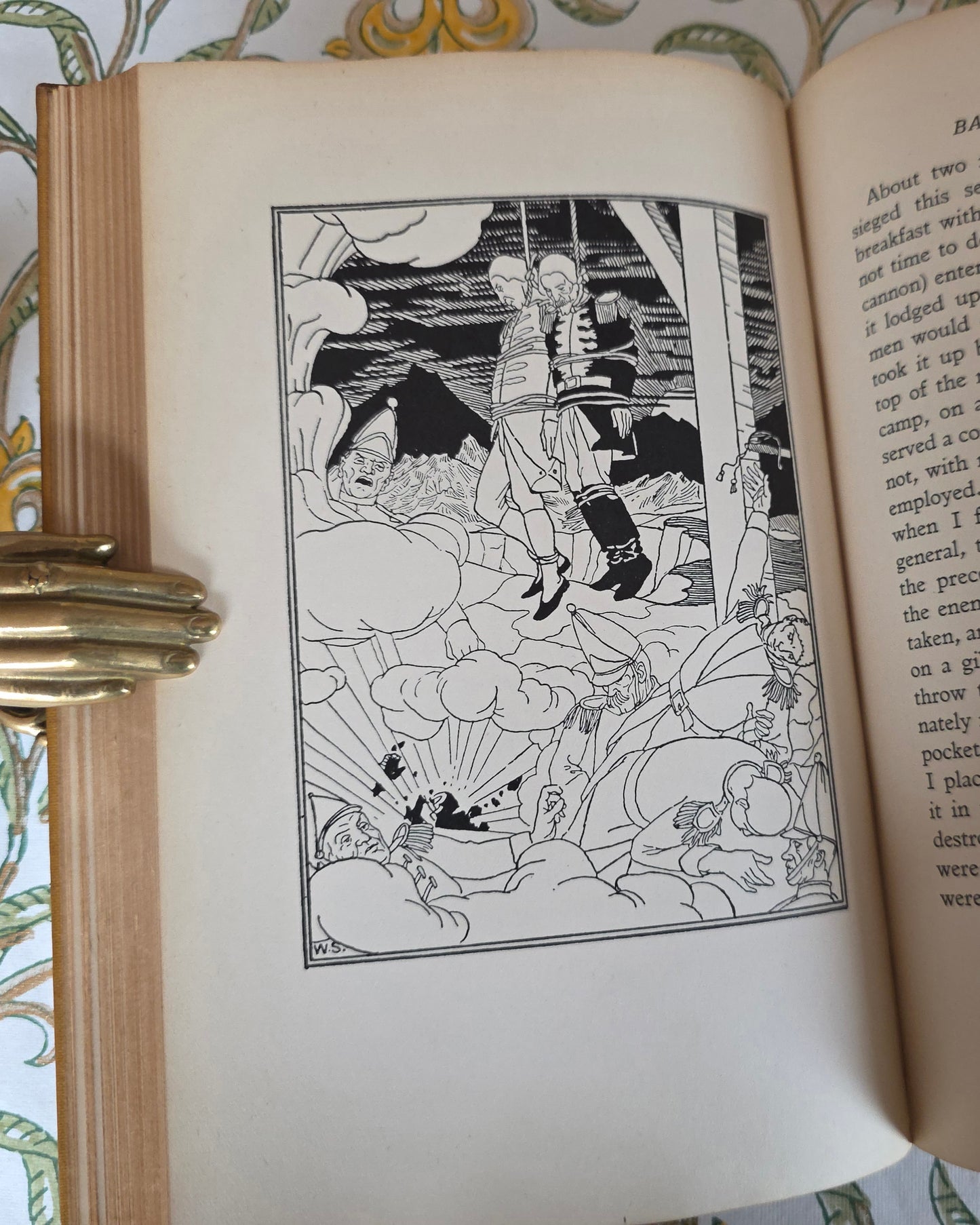1929 The Surprising Adventures of Baron Munchausen - Illustrated Antique Book