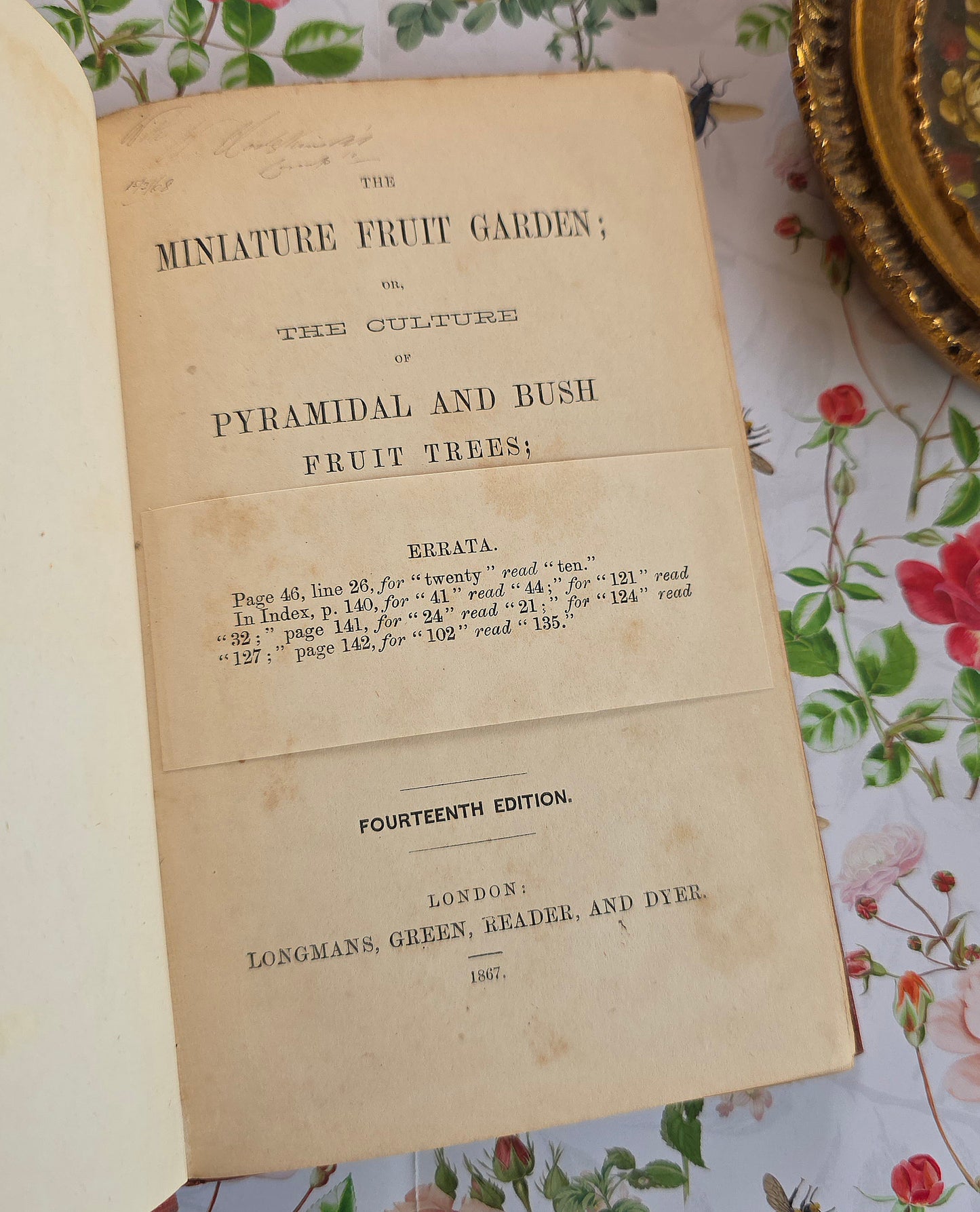 1867 The Miniature Fruit Garden by Thomas Rivers - Illustrated Antique Book