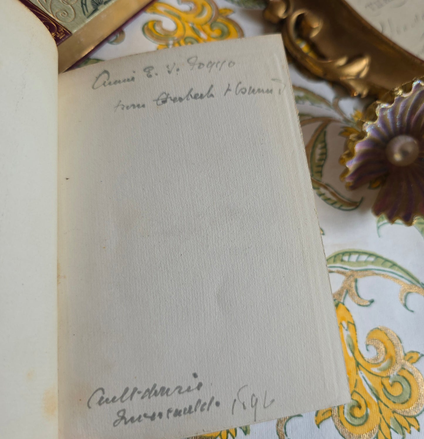 1890s Longfellow and Emerson Antique Poetry Book Set