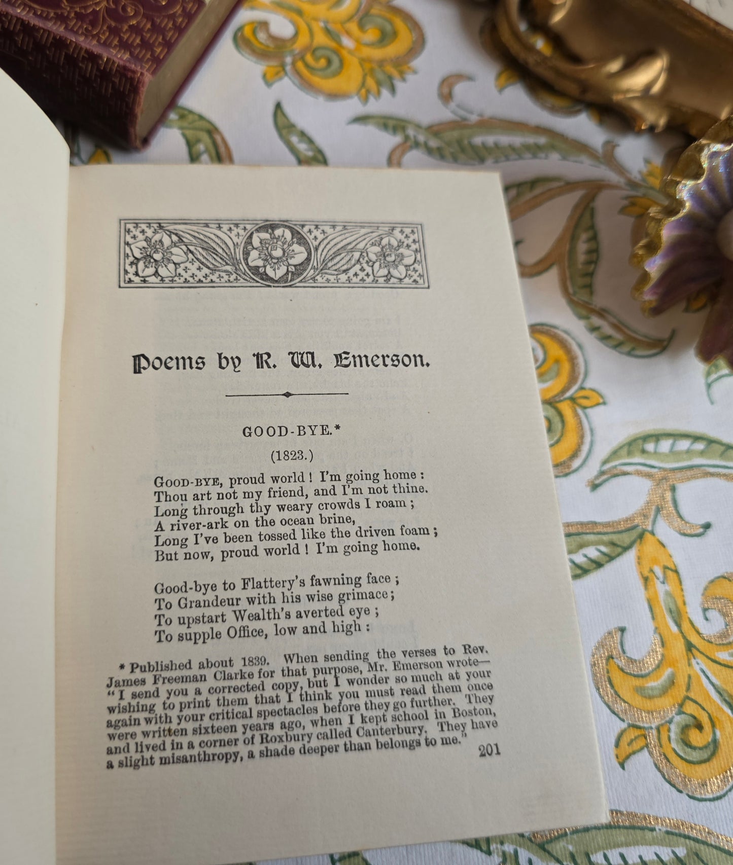 1890s Longfellow and Emerson Antique Poetry Book Set