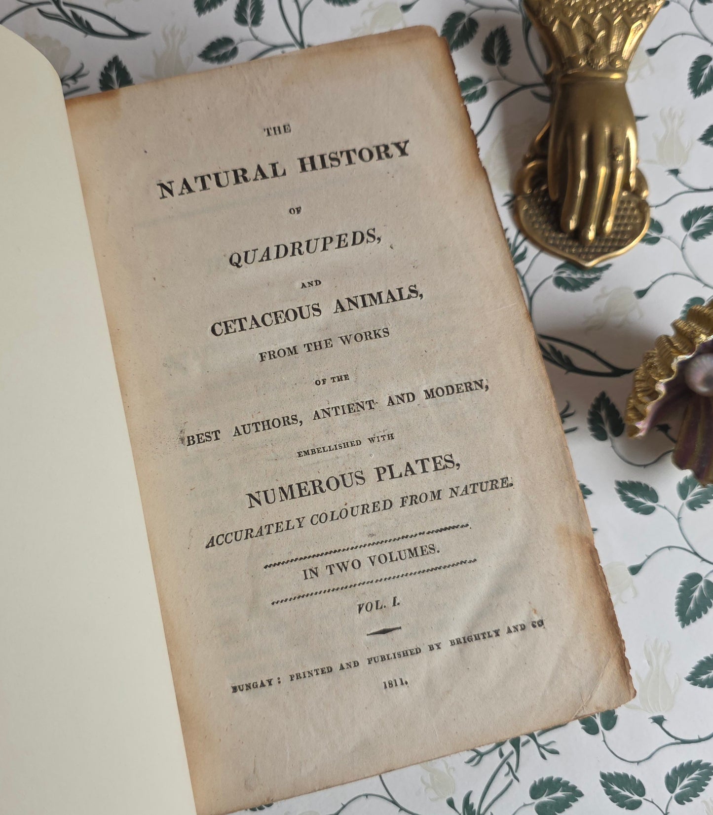 1811 The Natural History of Quadrupeds and Cetaceous Animals - 119 Hand-Coloured Plates