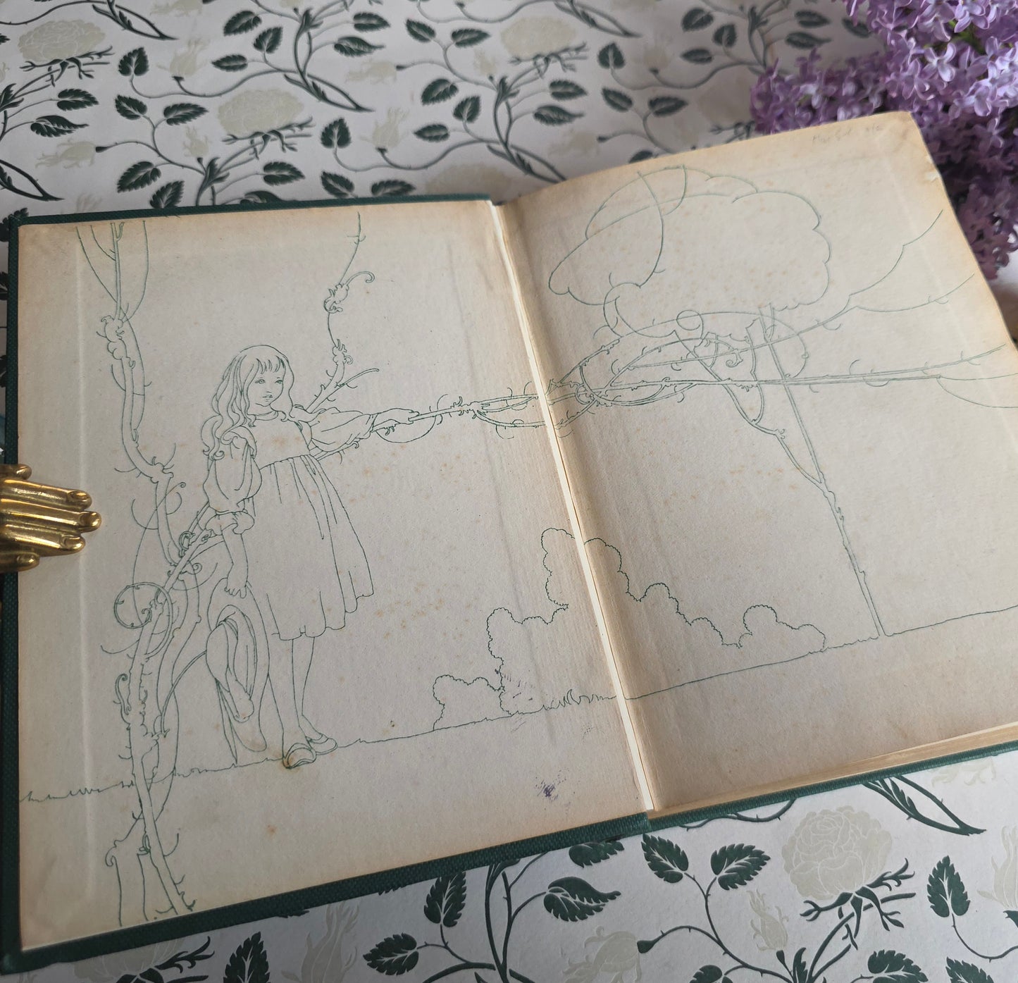 1912 Early Impression of The Secret Garden by Frances Hodgson Burnett - Colour Illustrated Vintage Book