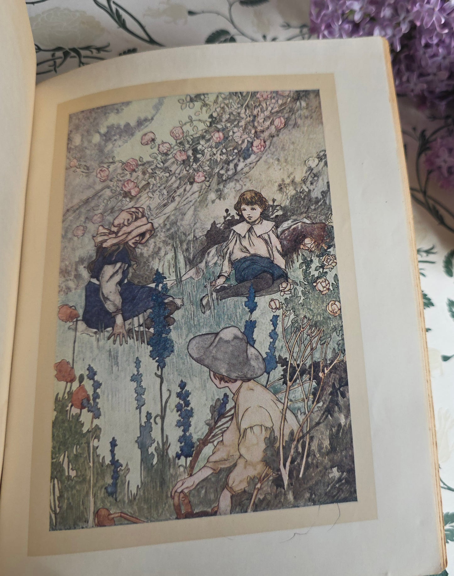 1912 Early Impression of The Secret Garden by Frances Hodgson Burnett - Colour Illustrated Vintage Book