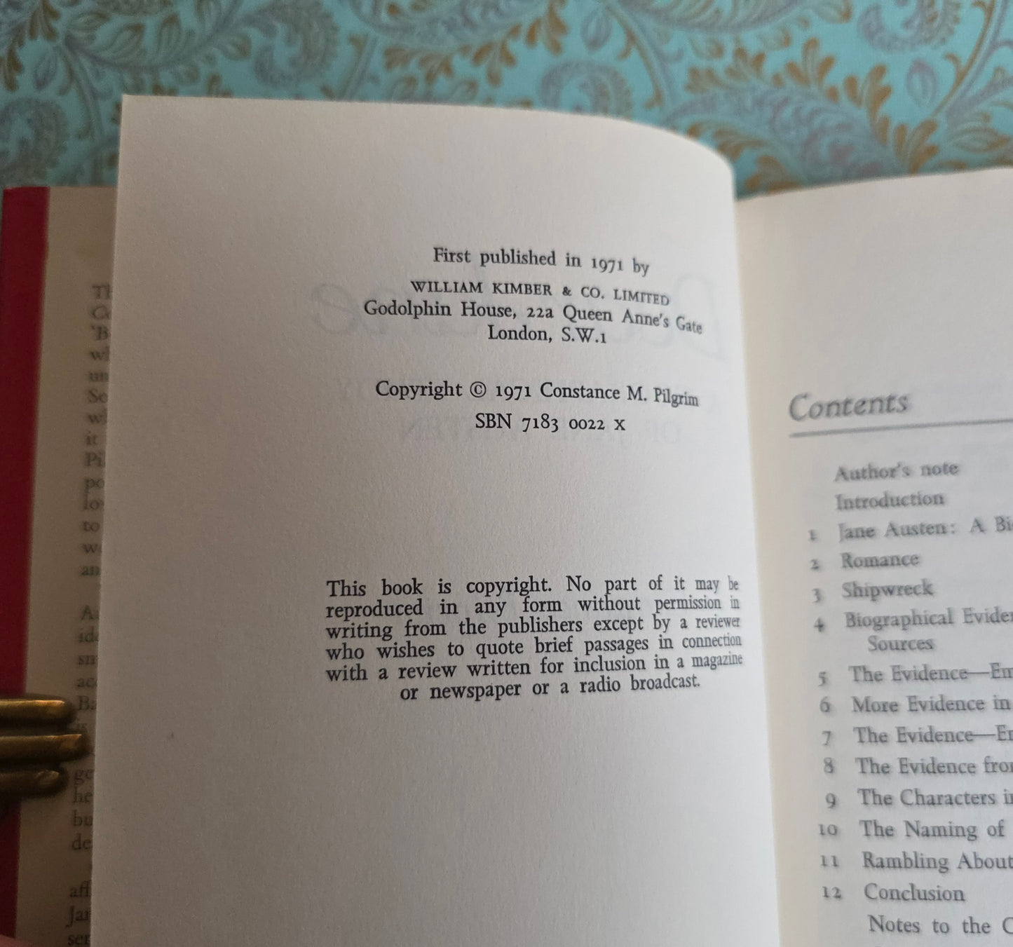 1971 Dear Jane - A Biographical Study of Jane Austen by Constance Pilgrim - Vintage Book