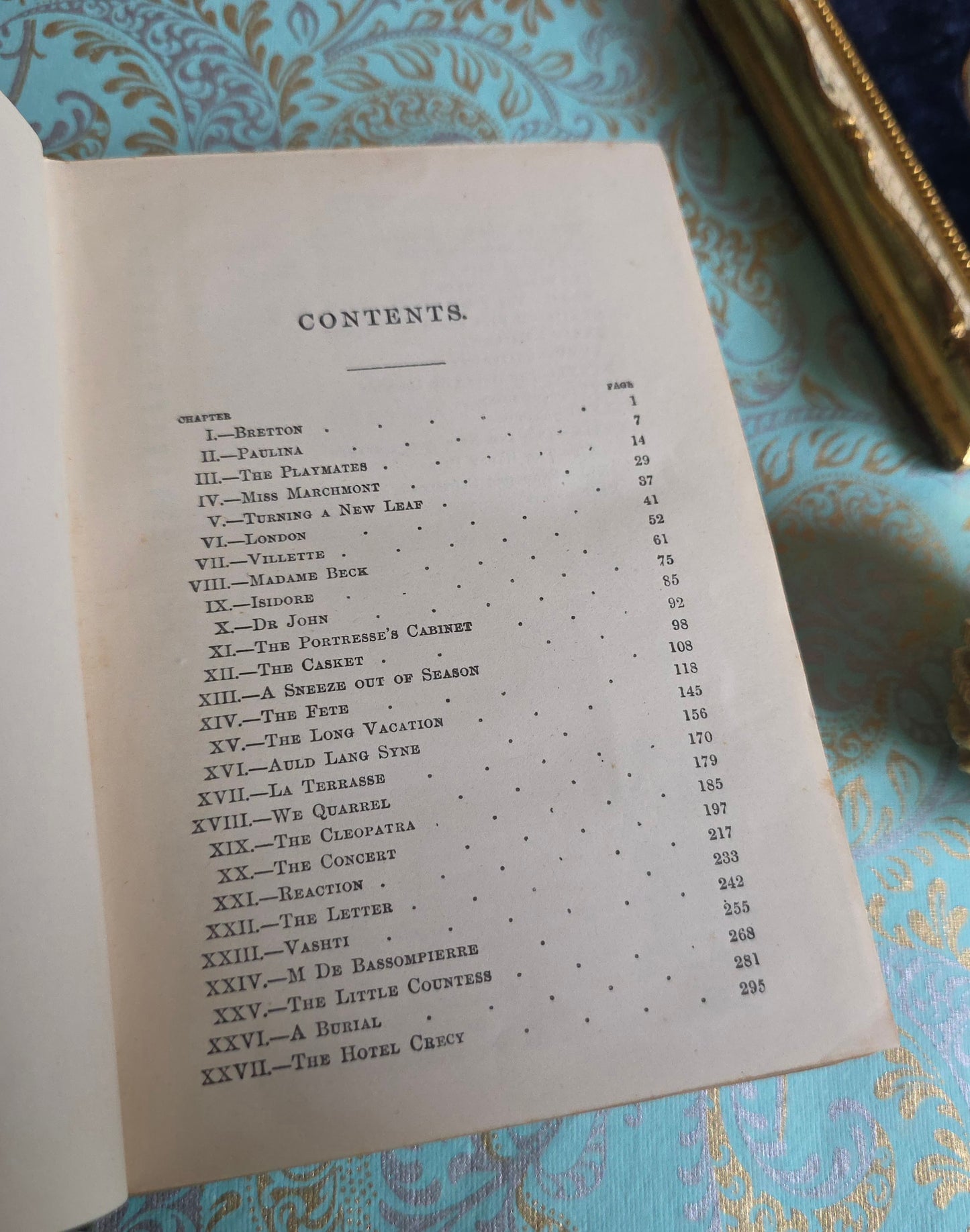 1889 Villette by Currer Bell - Antique Charlotte Bronte Book