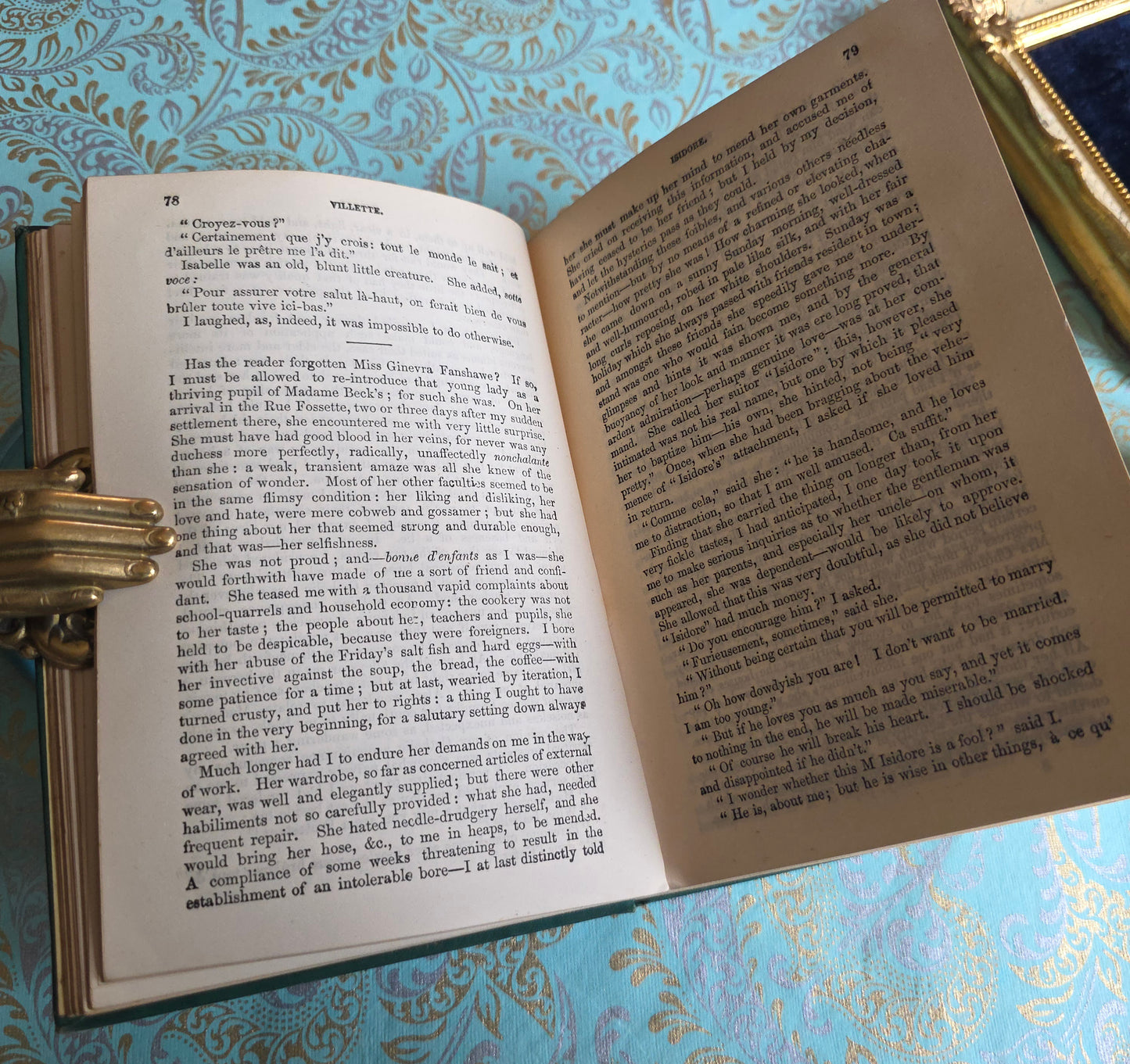 1889 Villette by Currer Bell - Antique Charlotte Bronte Book