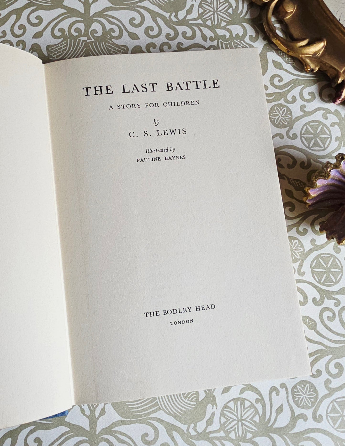 1961 1st Edition, 3rd Impression - The Last Battle by CS Lewis
