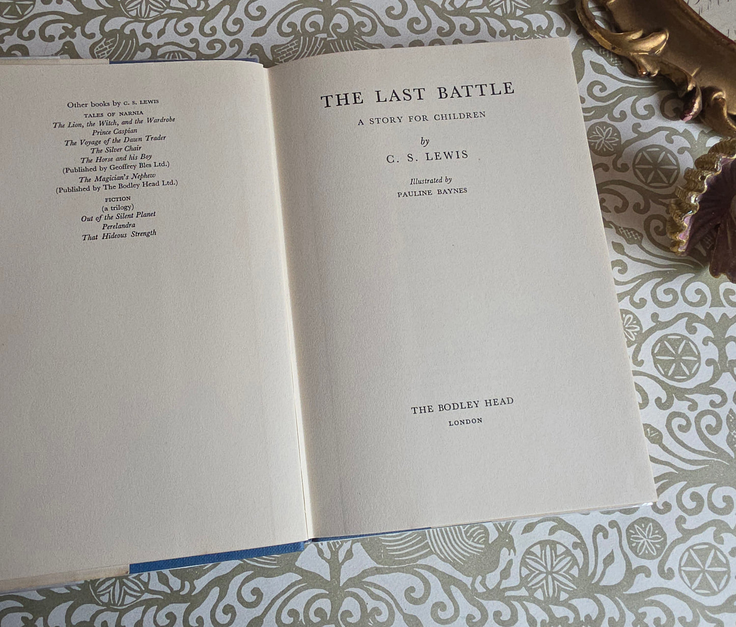 1961 1st Edition, 3rd Impression - The Last Battle by CS Lewis