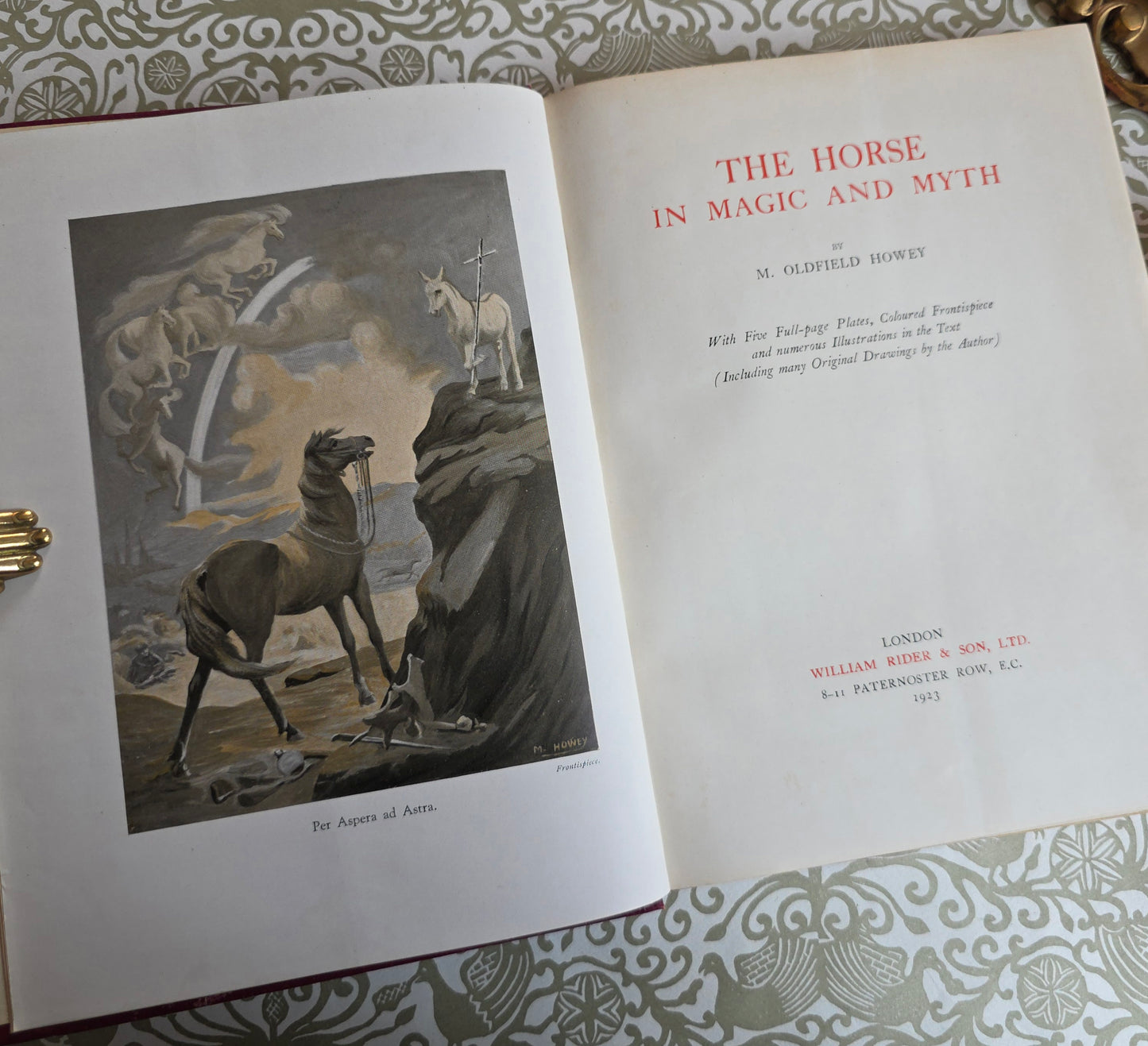 1923 The Horse in Myth and Magic by M Oldfield - Illustrated Antique Book