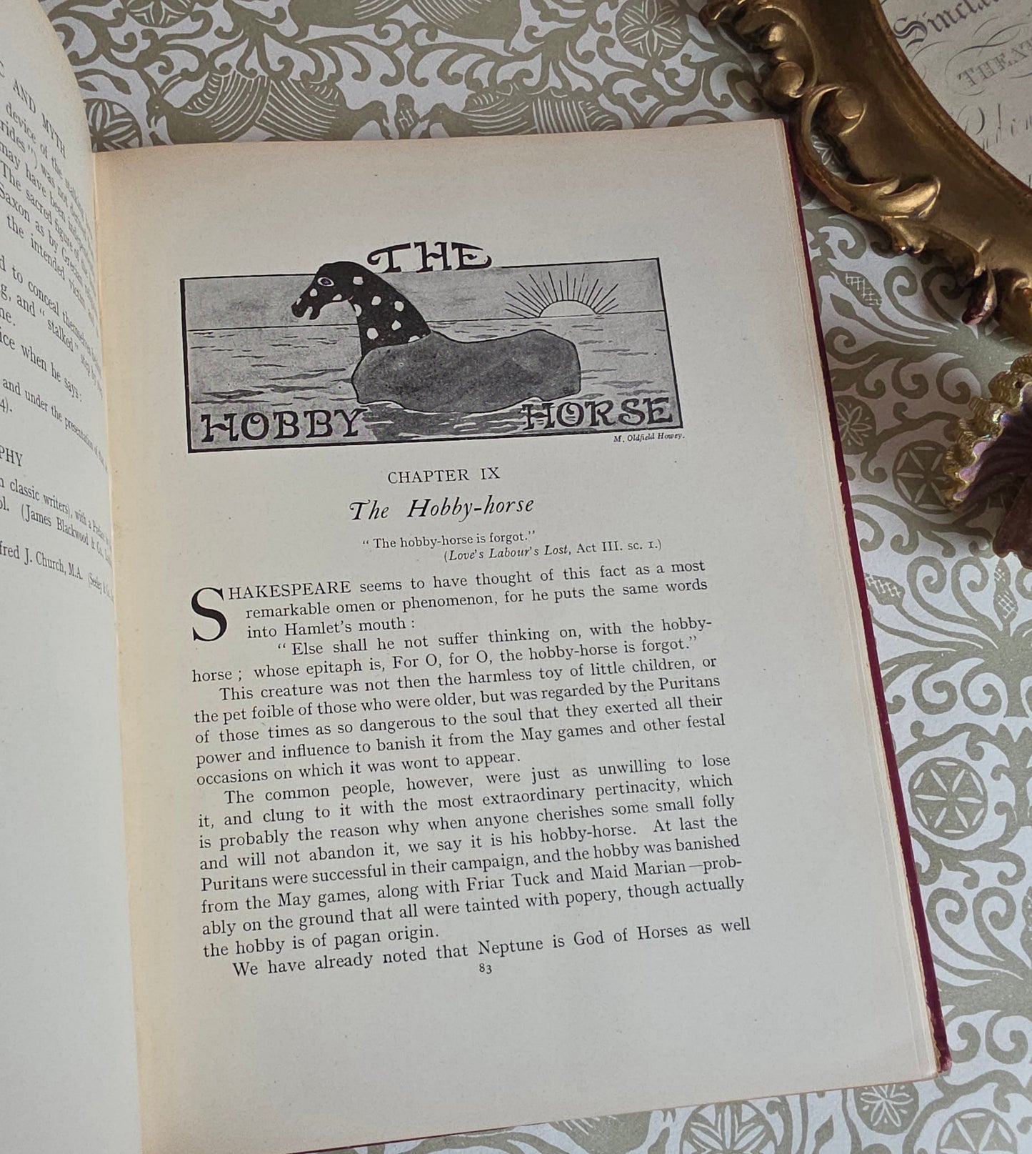 1923 The Horse in Myth and Magic by M Oldfield - Illustrated Antique Book