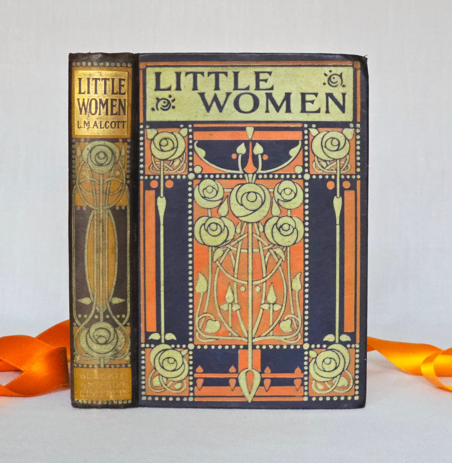 c1910 Little Women by Louisa May Alcott - Antique Art Nouveau Hardback Book