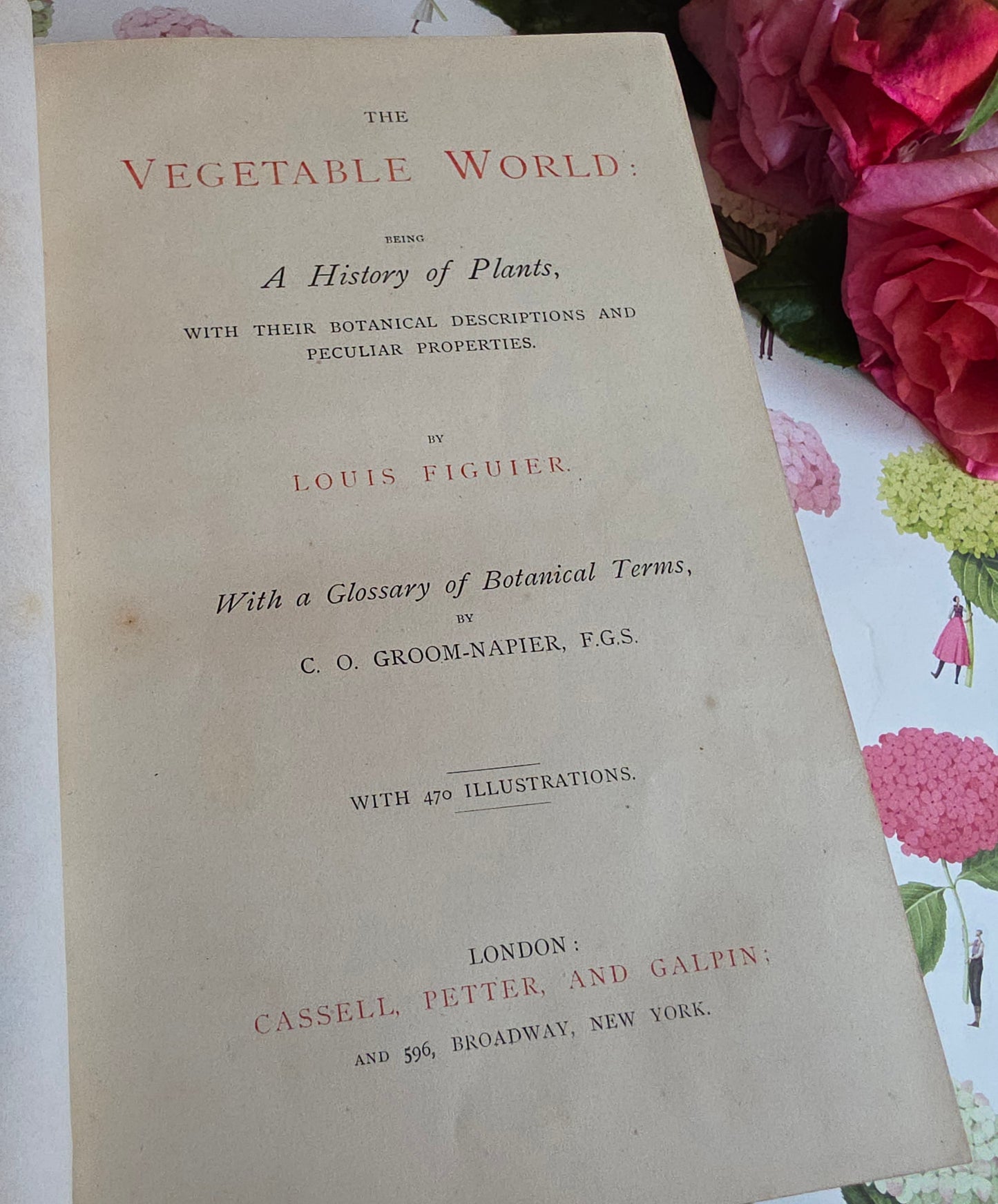 c1880 The Vegetable World Being a History of Plants by Louis Figuier - Illustrated Antique Book