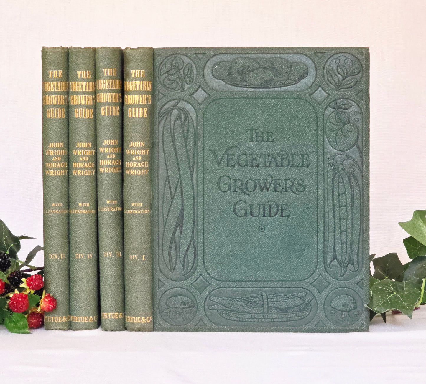 1909 The Vegetable Grower's Guide - Illustrated Antique Book Set