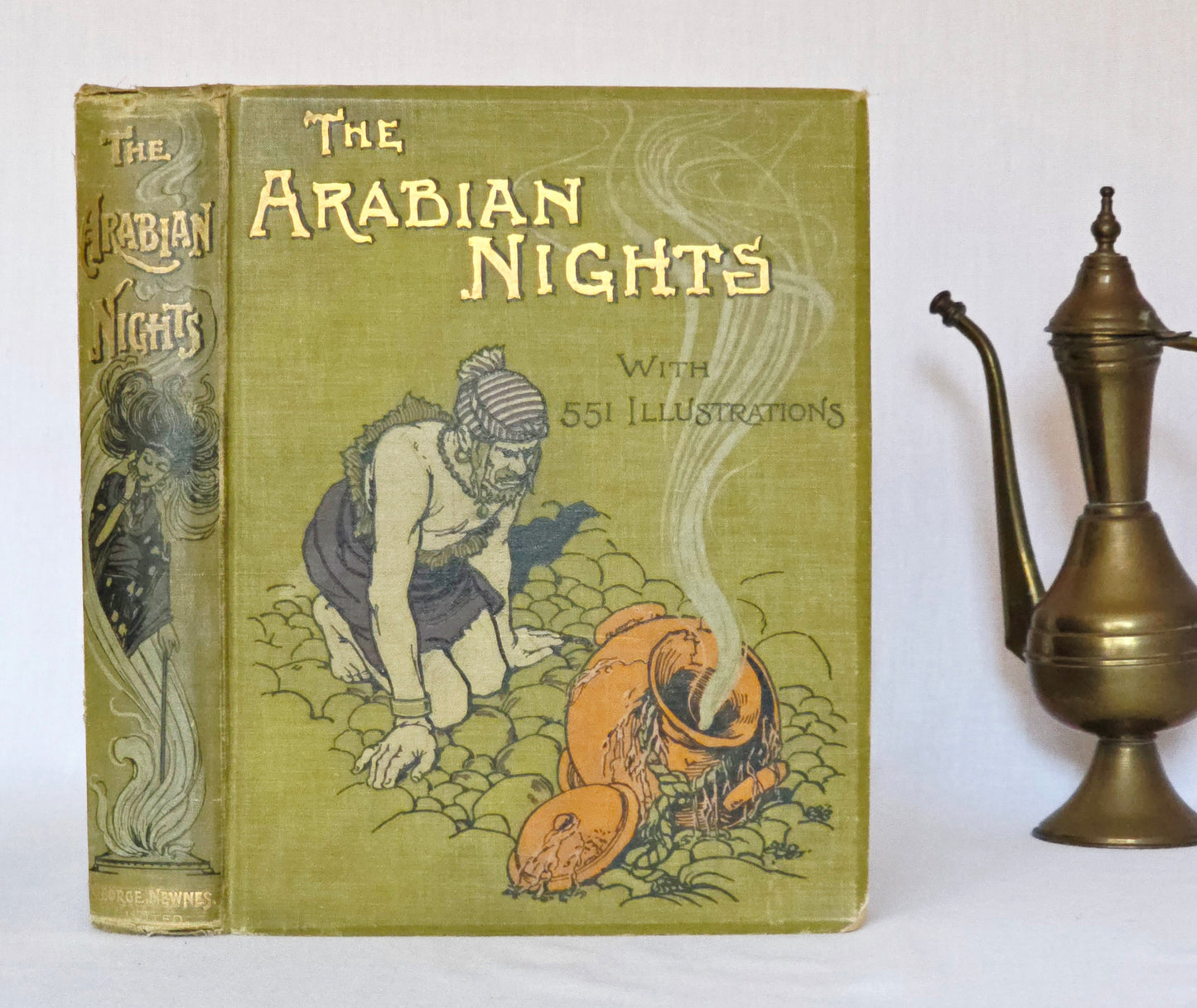 1899 Arabian Nights Entertainments - Profusely Illustrated Large Antique Book