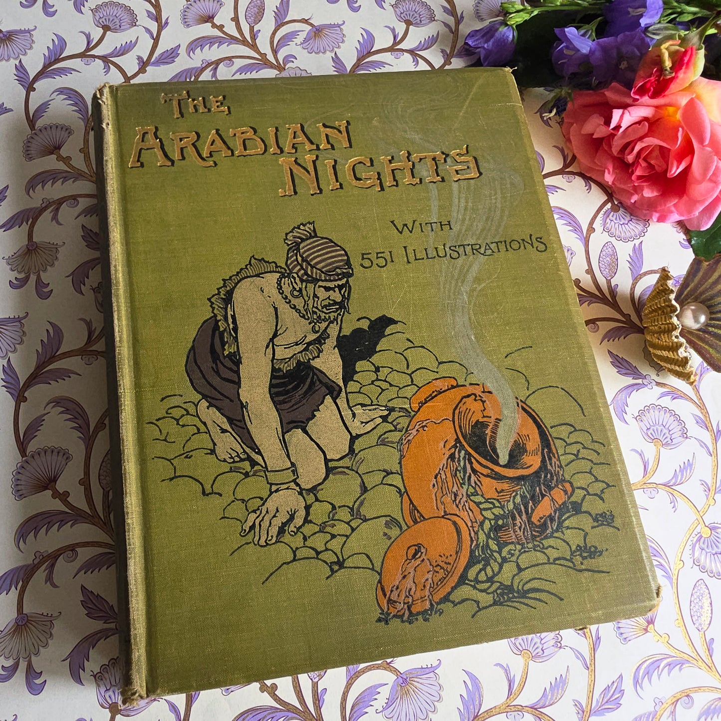 1899 Arabian Nights Entertainments - Profusely Illustrated Large Antique Book