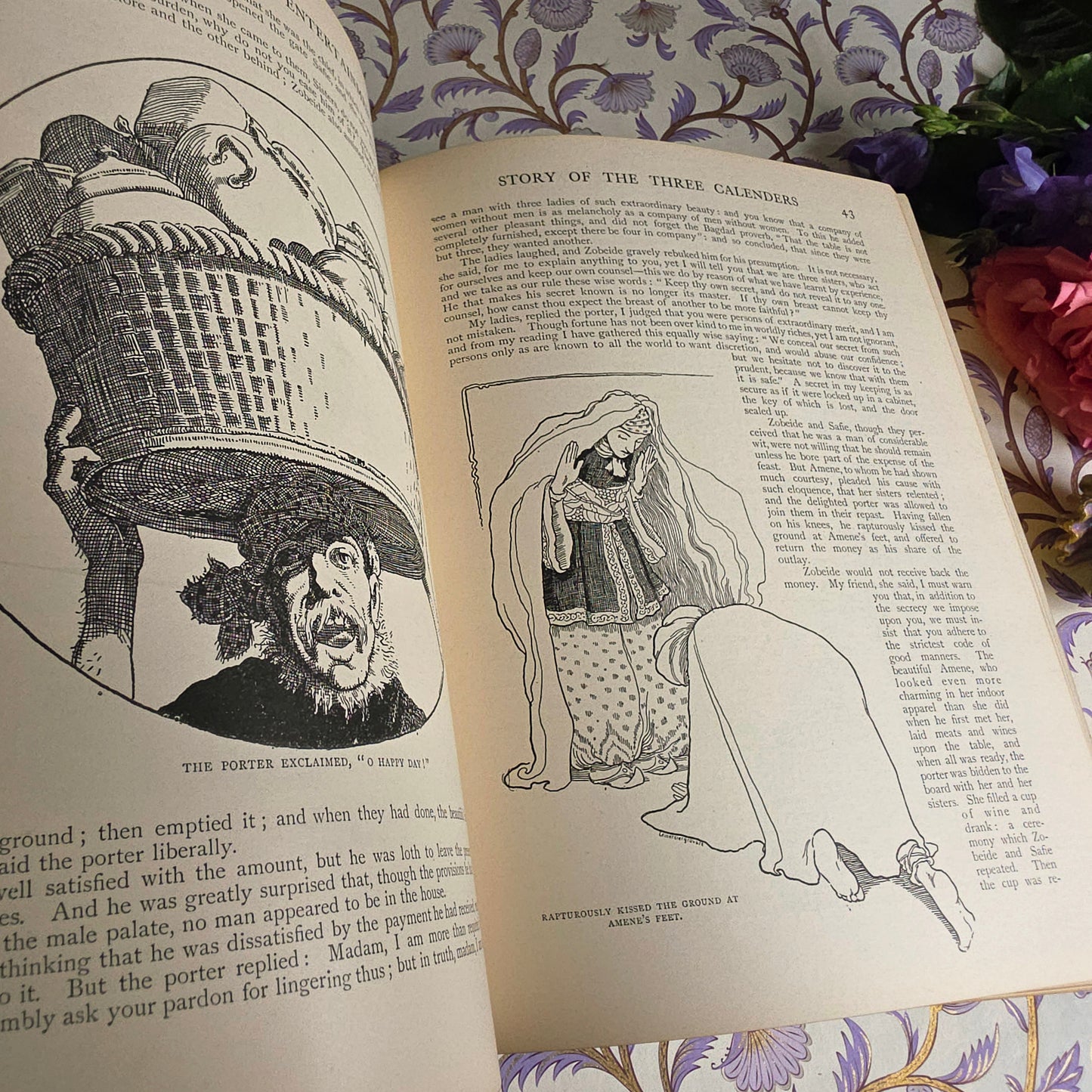 1899 Arabian Nights Entertainments - Profusely Illustrated Large Antique Book