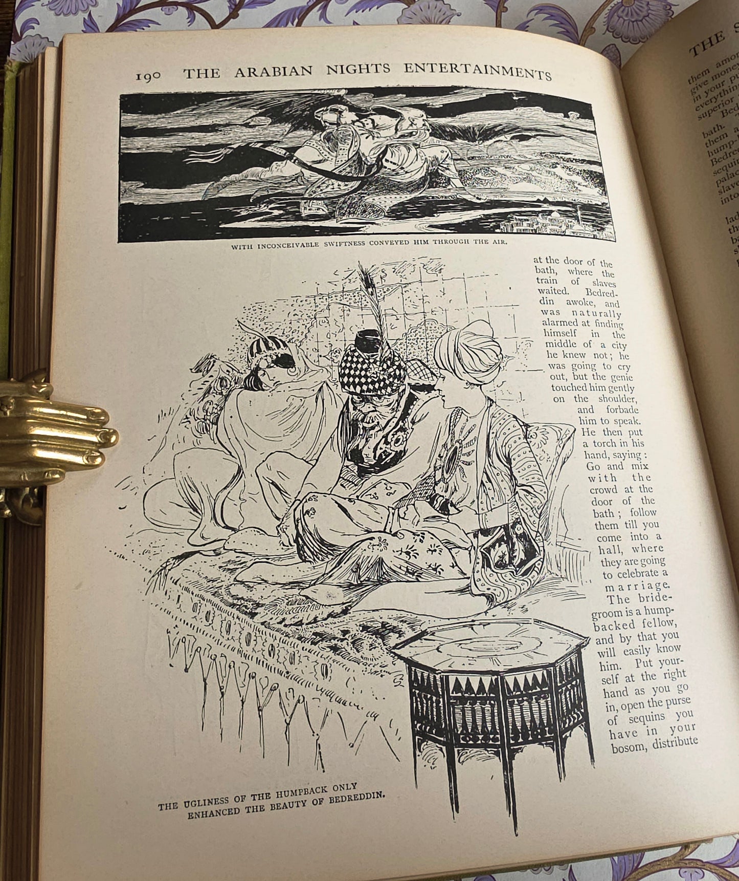 1899 Arabian Nights Entertainments - Profusely Illustrated Large Antique Book