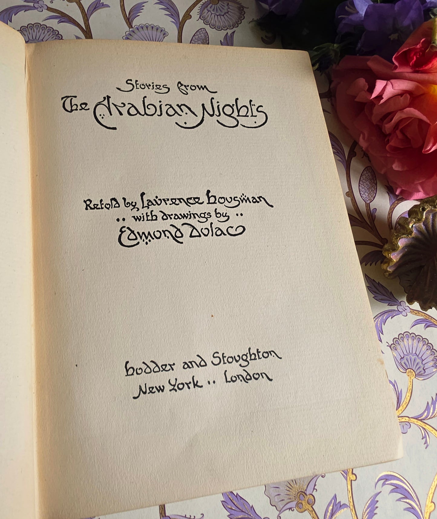 1921 The Arabian Nights Illustrated by Edmund Dulac : Antique Book