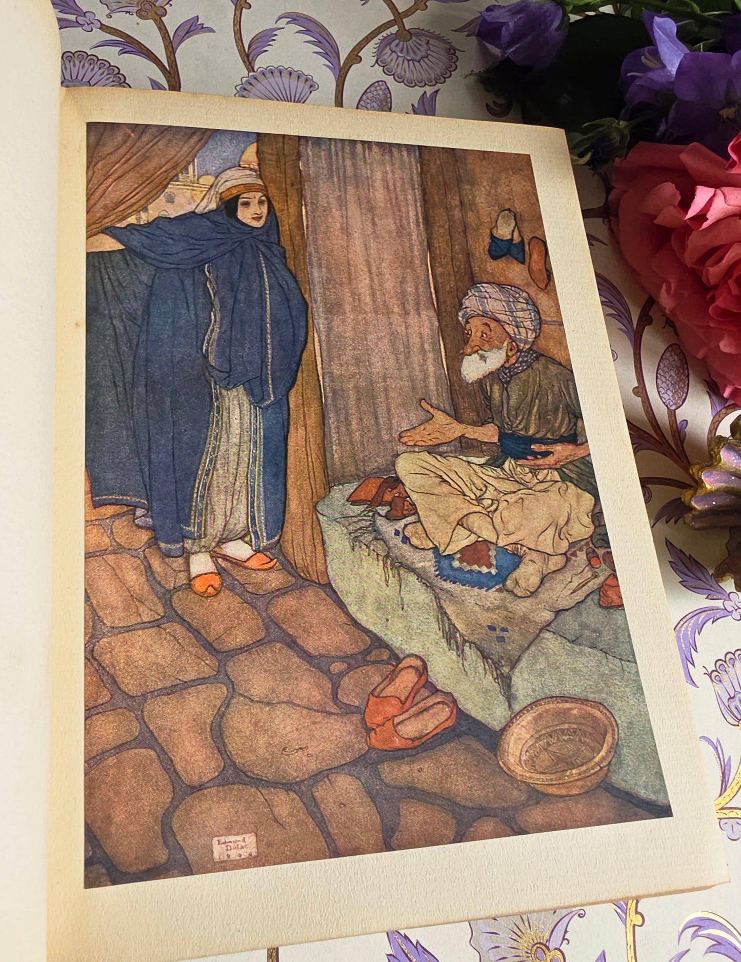 1921 The Arabian Nights Illustrated by Edmund Dulac : Antique Book