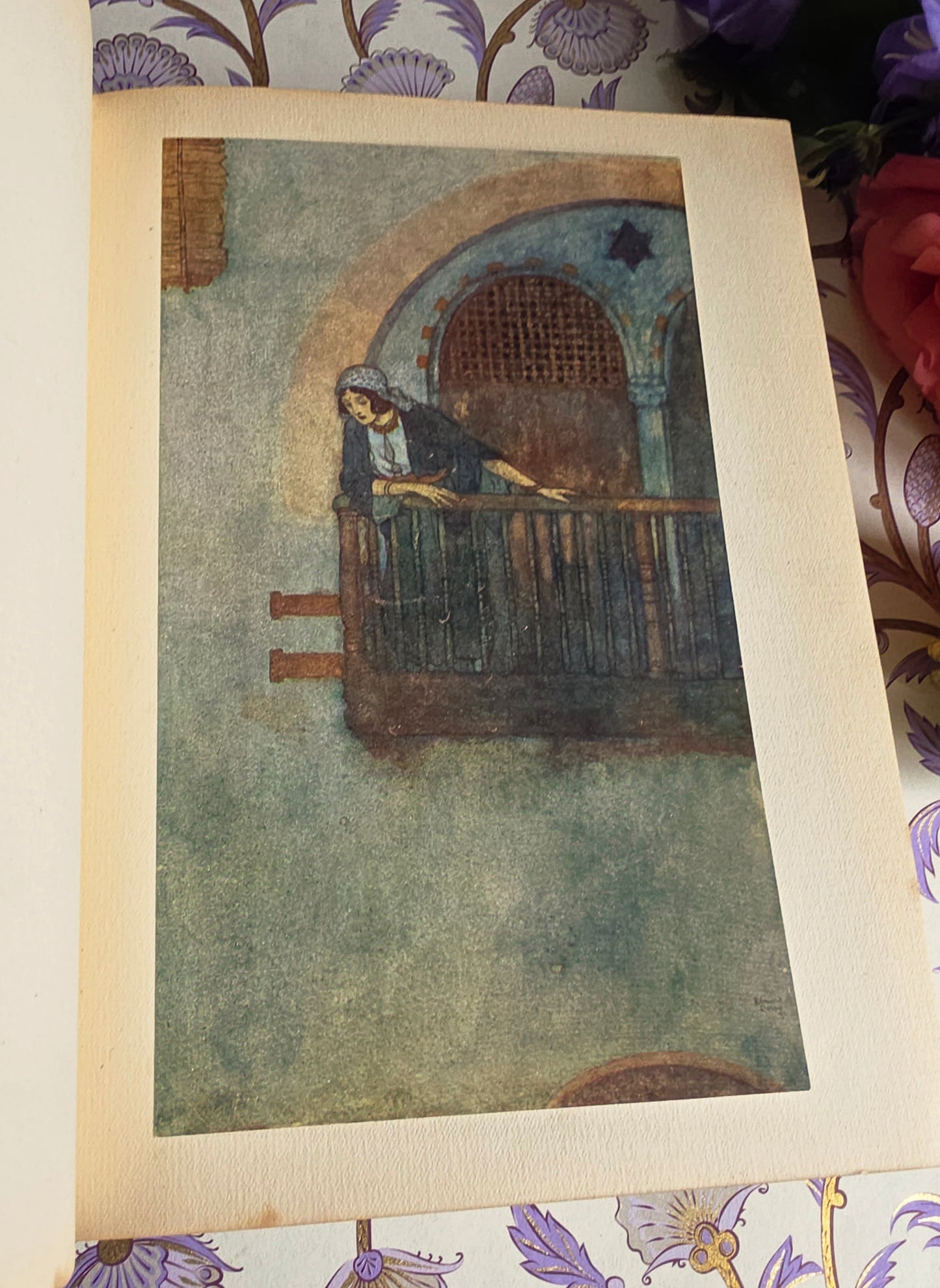 1921 The Arabian Nights Illustrated by Edmund Dulac : Antique Book